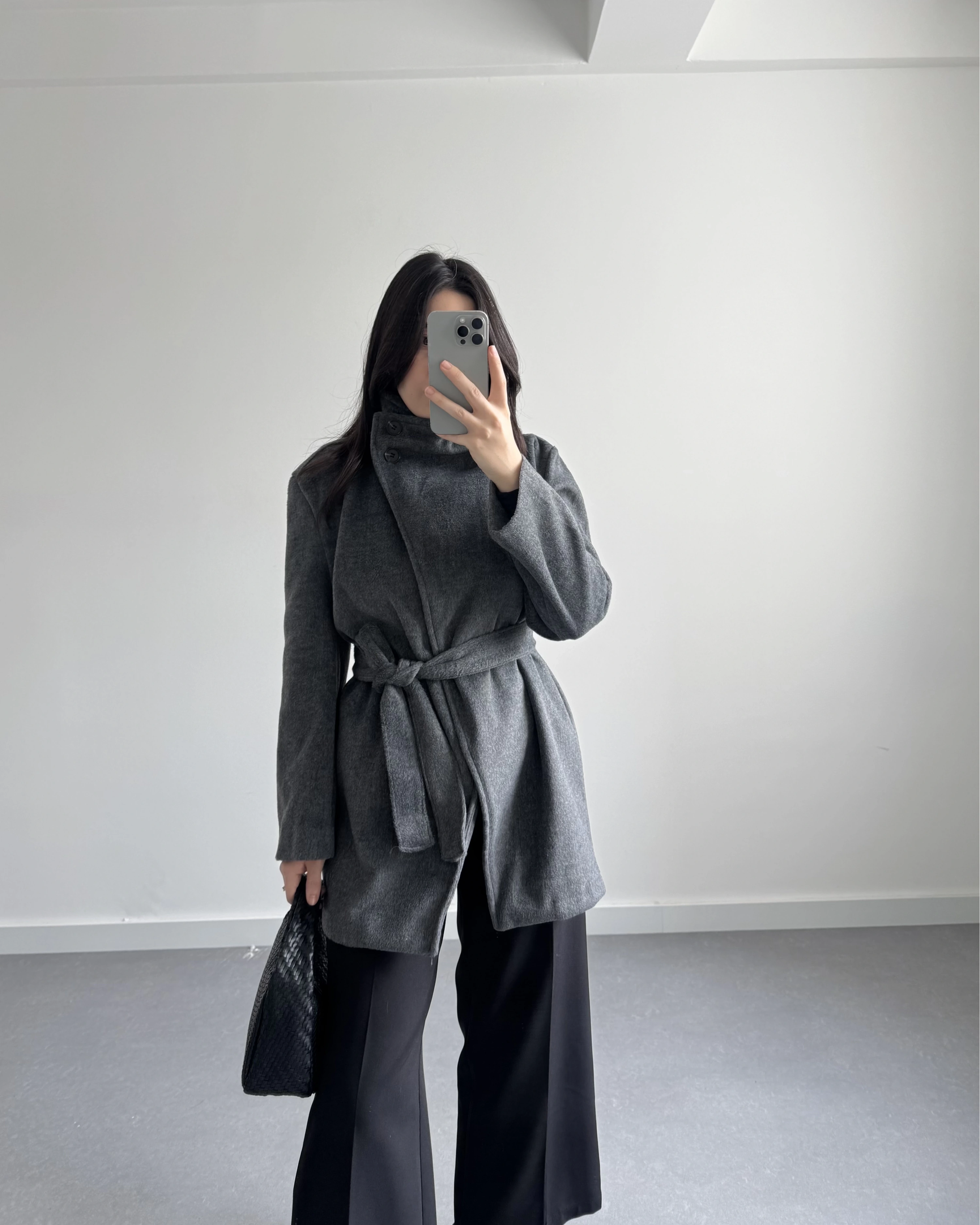 DİK YAKA KAŞE KABAN ANTRASİT