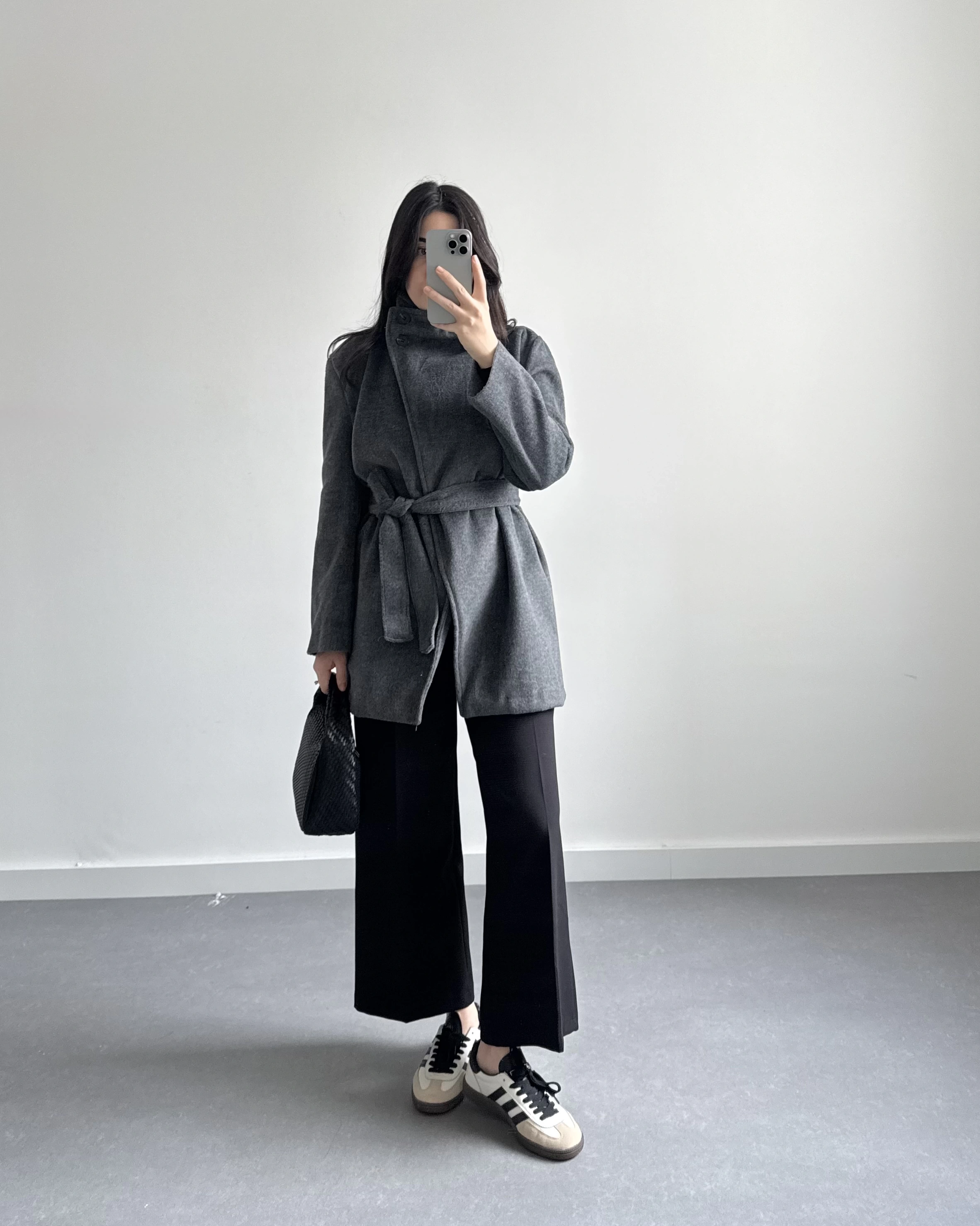 DİK YAKA KAŞE KABAN ANTRASİT