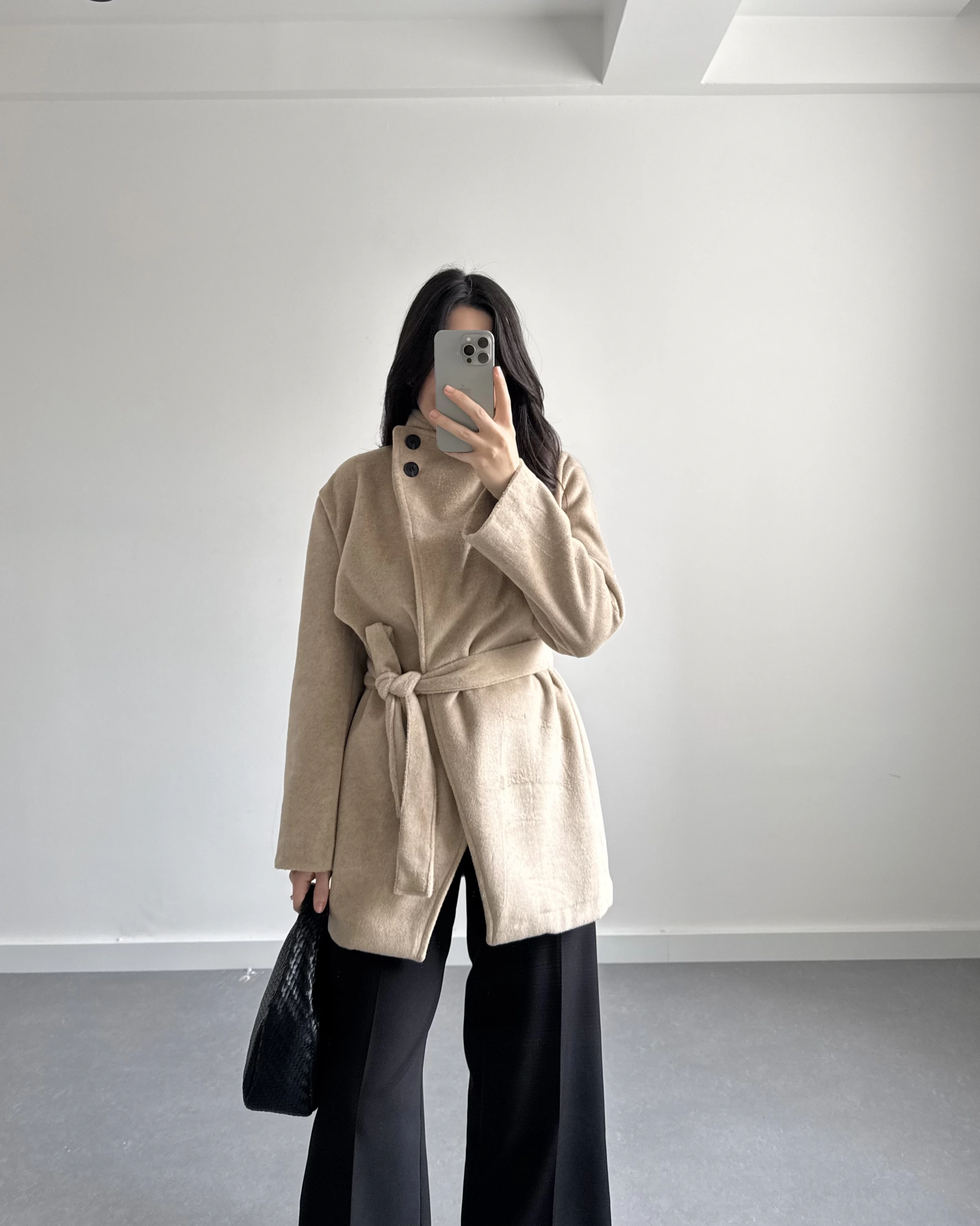 DİK YAKA KAŞE KABAN BEJ