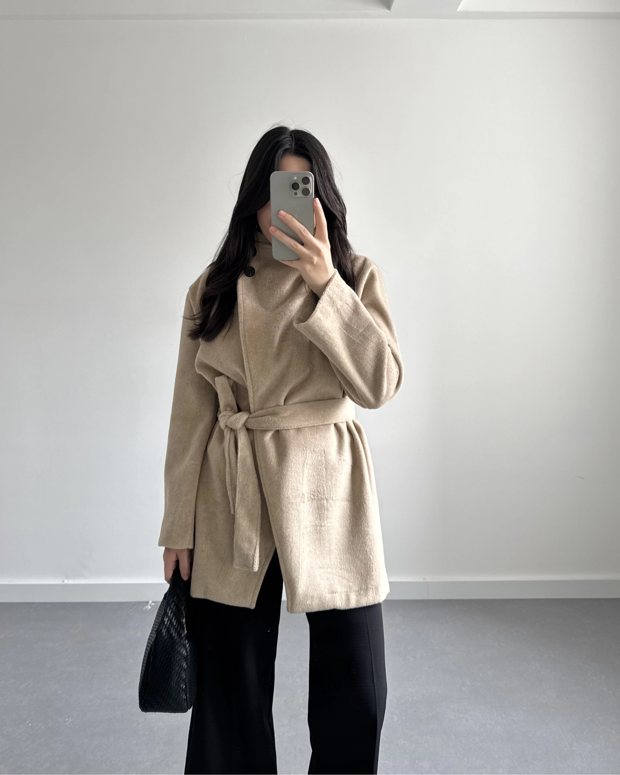 DİK YAKA KAŞE KABAN BEJ