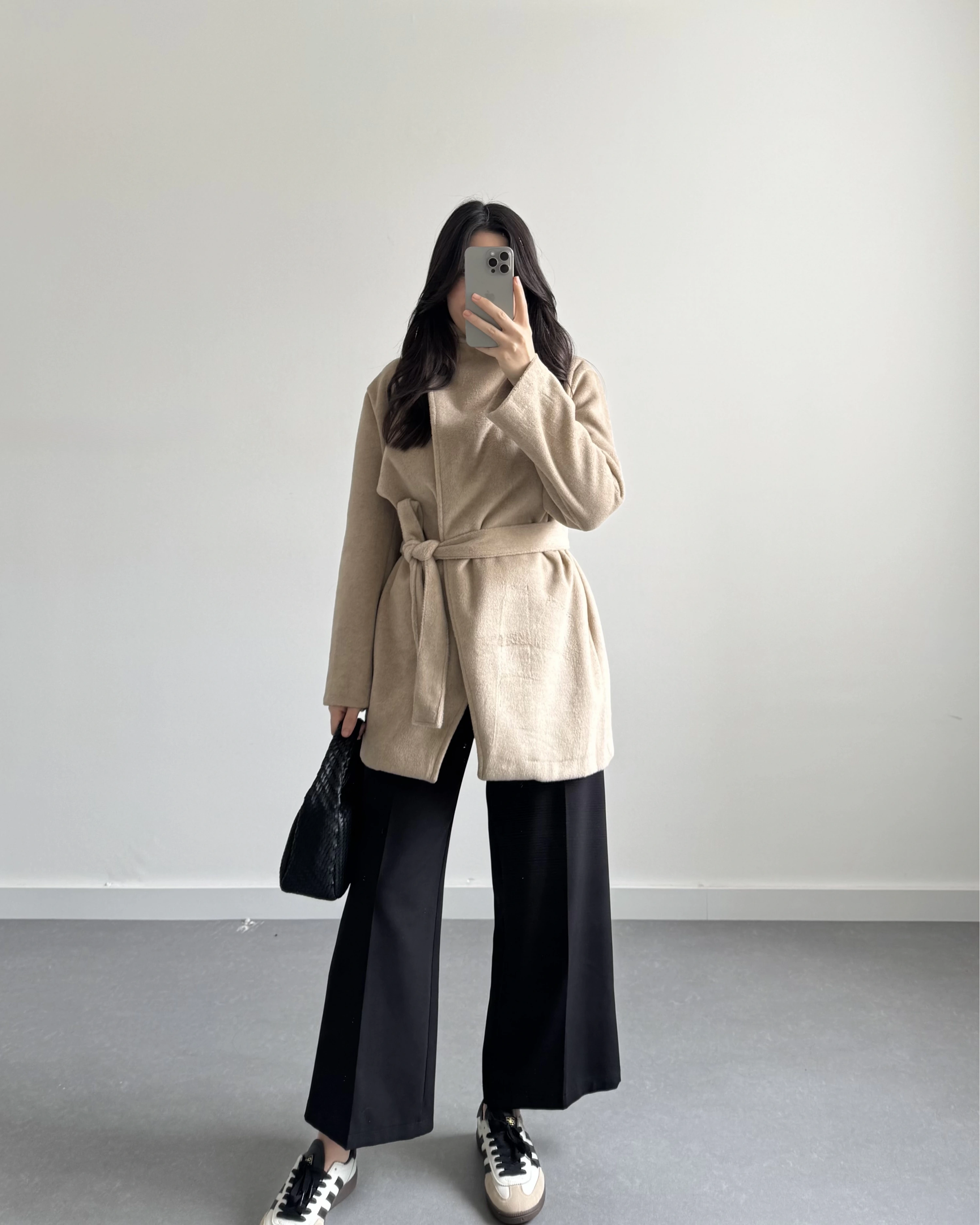 DİK YAKA KAŞE KABAN BEJ