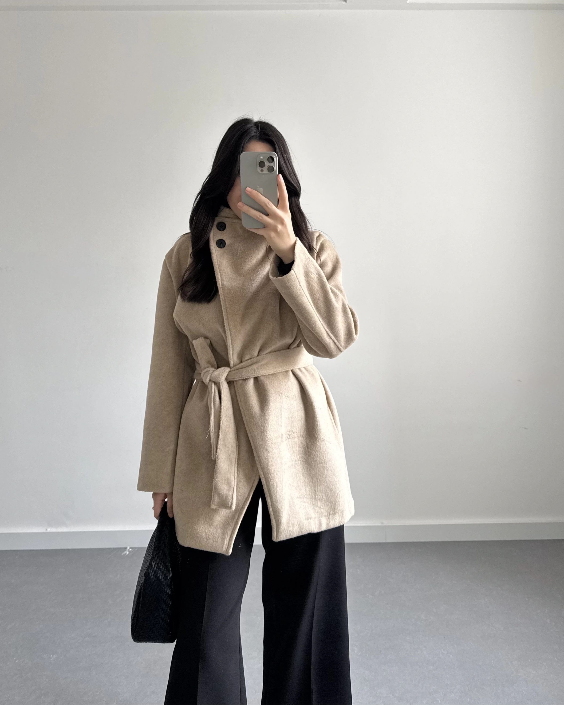 DİK YAKA KAŞE KABAN BEJ