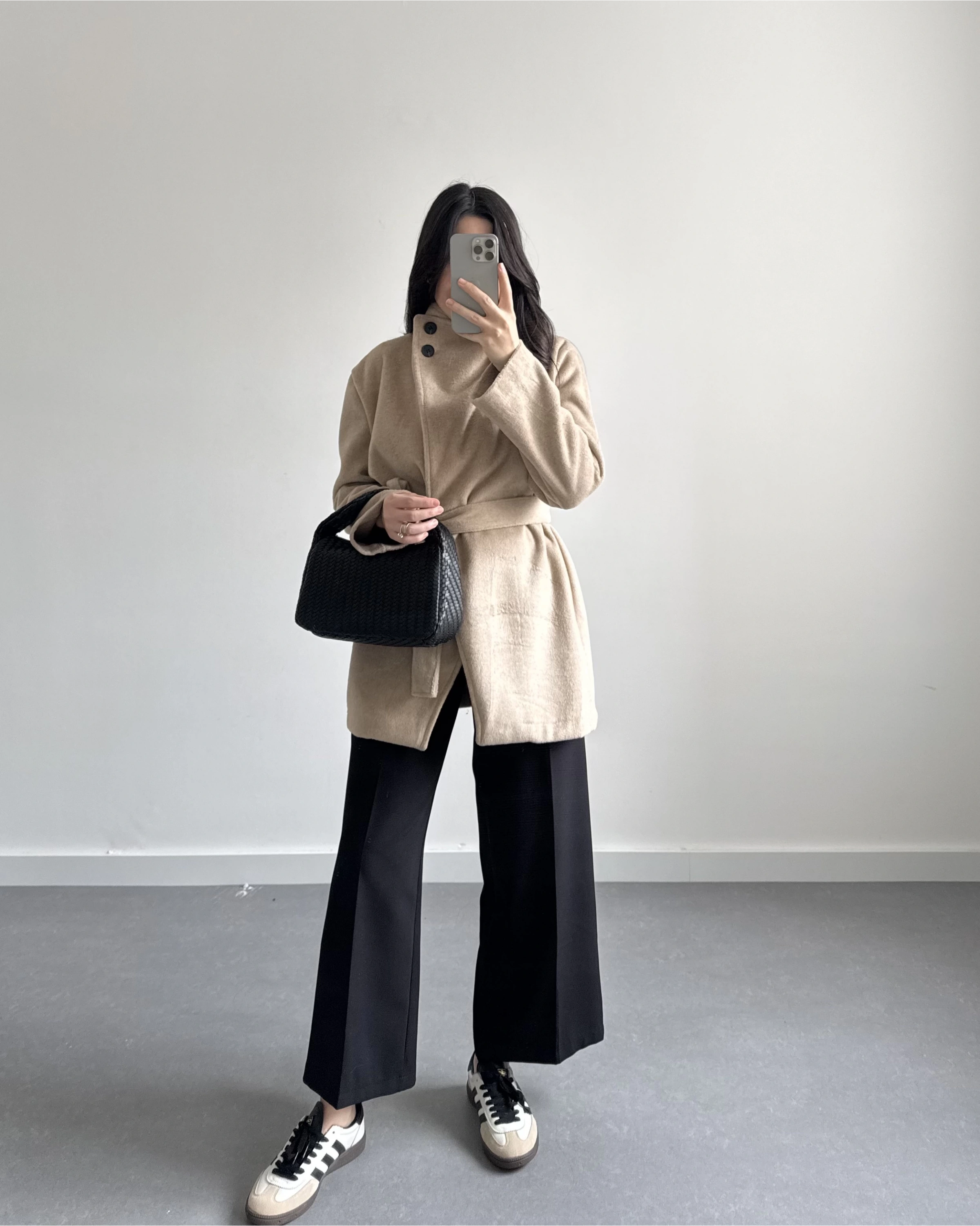 DİK YAKA KAŞE KABAN BEJ