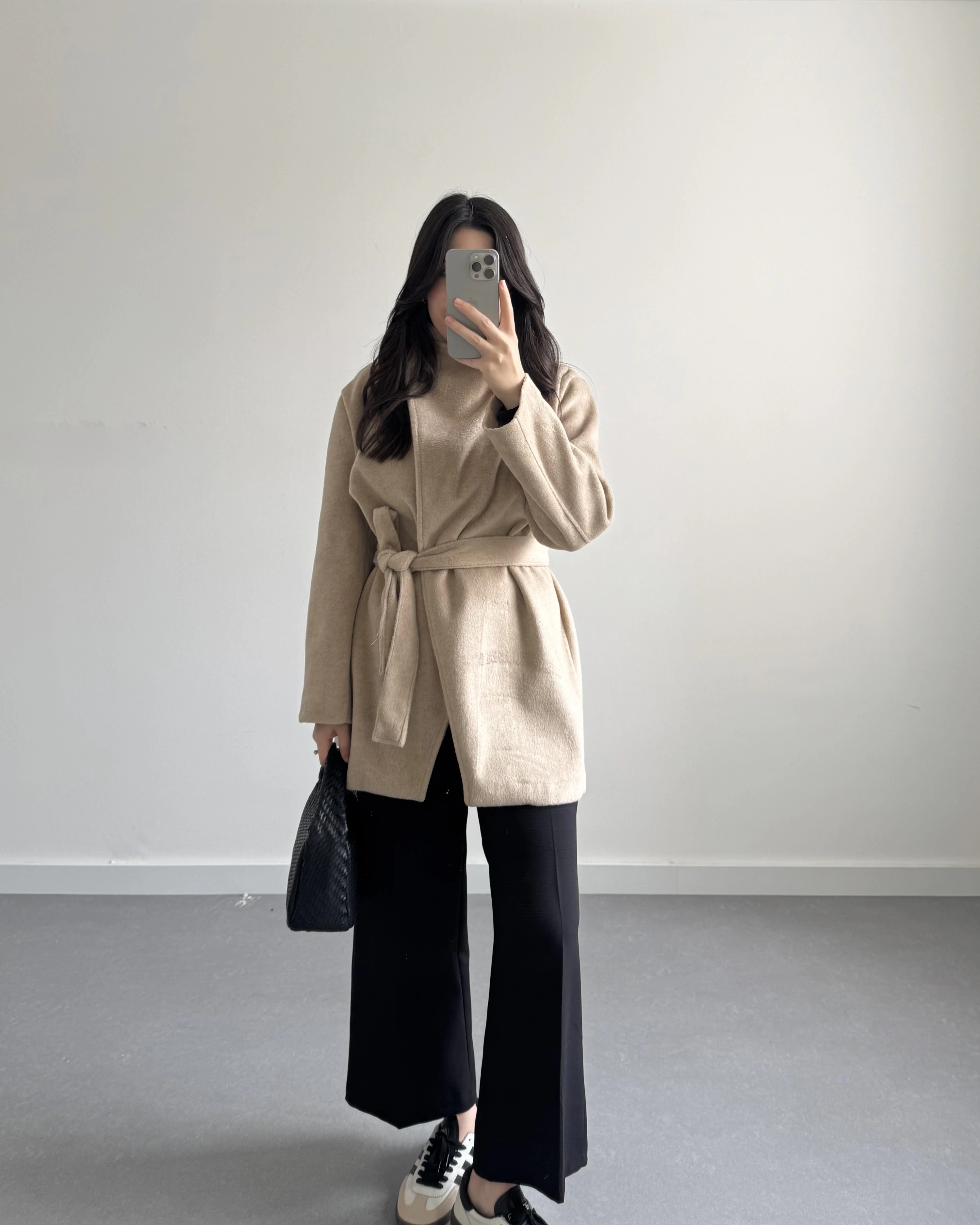 DİK YAKA KAŞE KABAN BEJ