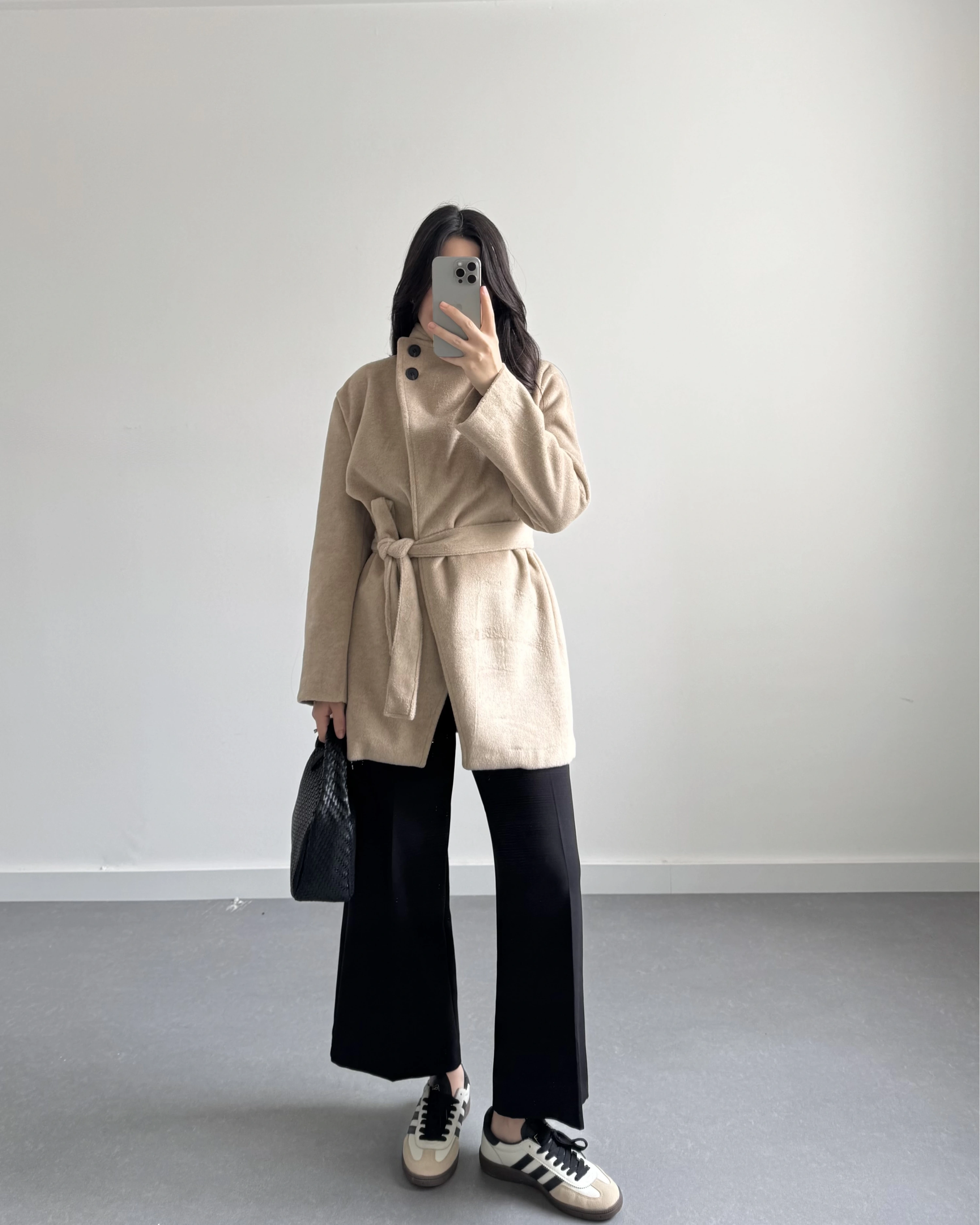 DİK YAKA KAŞE KABAN BEJ