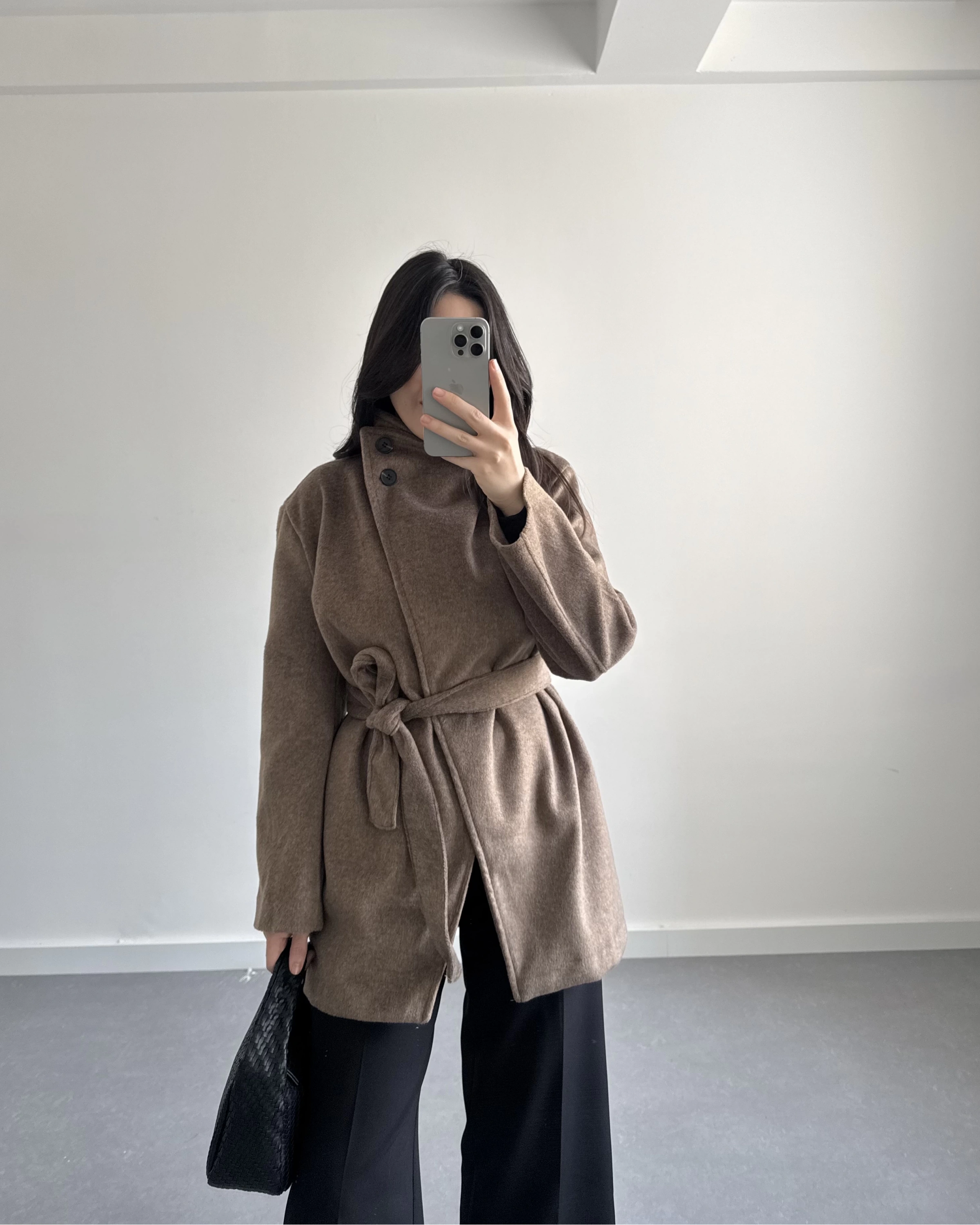 DİK YAKA KAŞE KABAN KAHVE