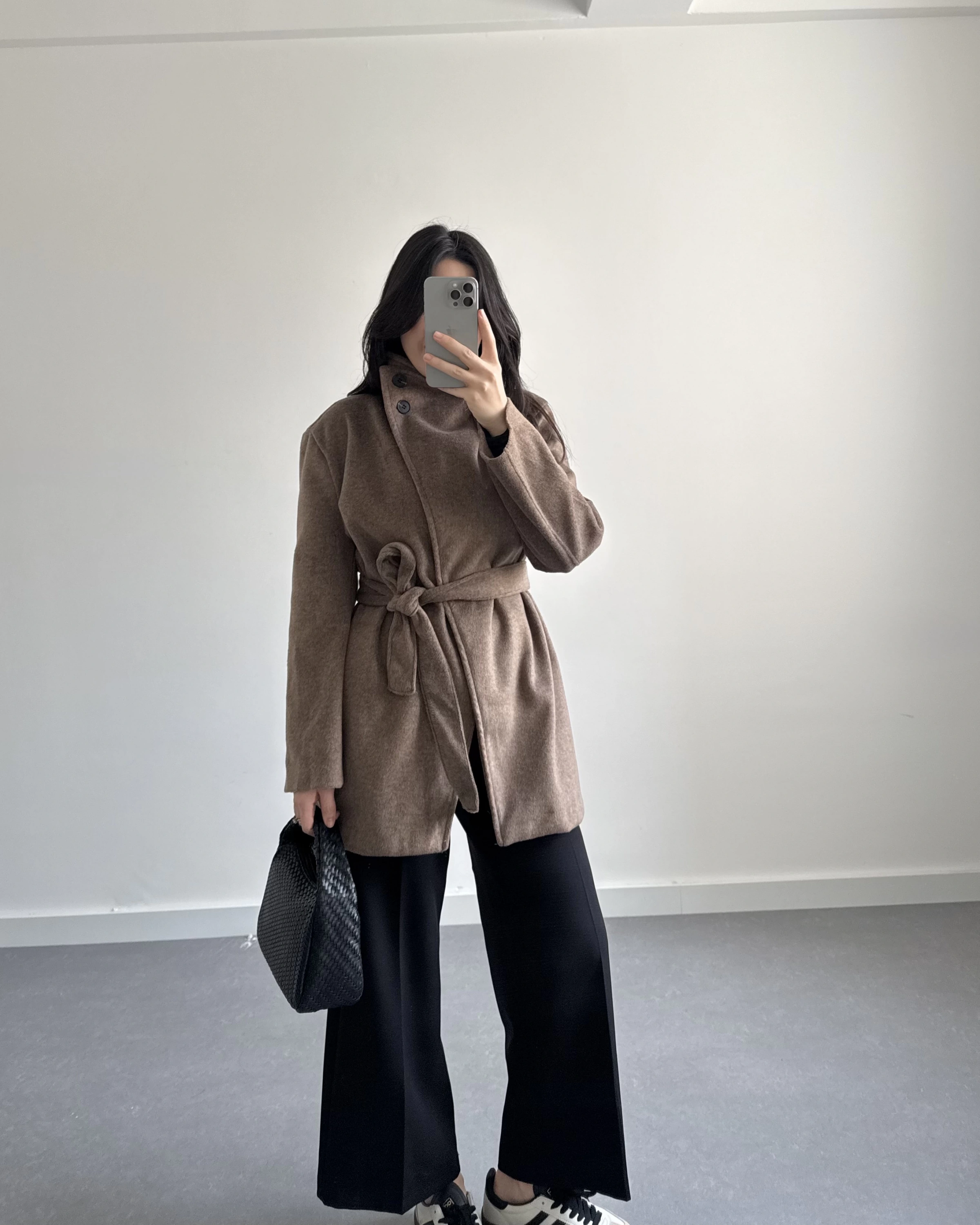 DİK YAKA KAŞE KABAN KAHVE