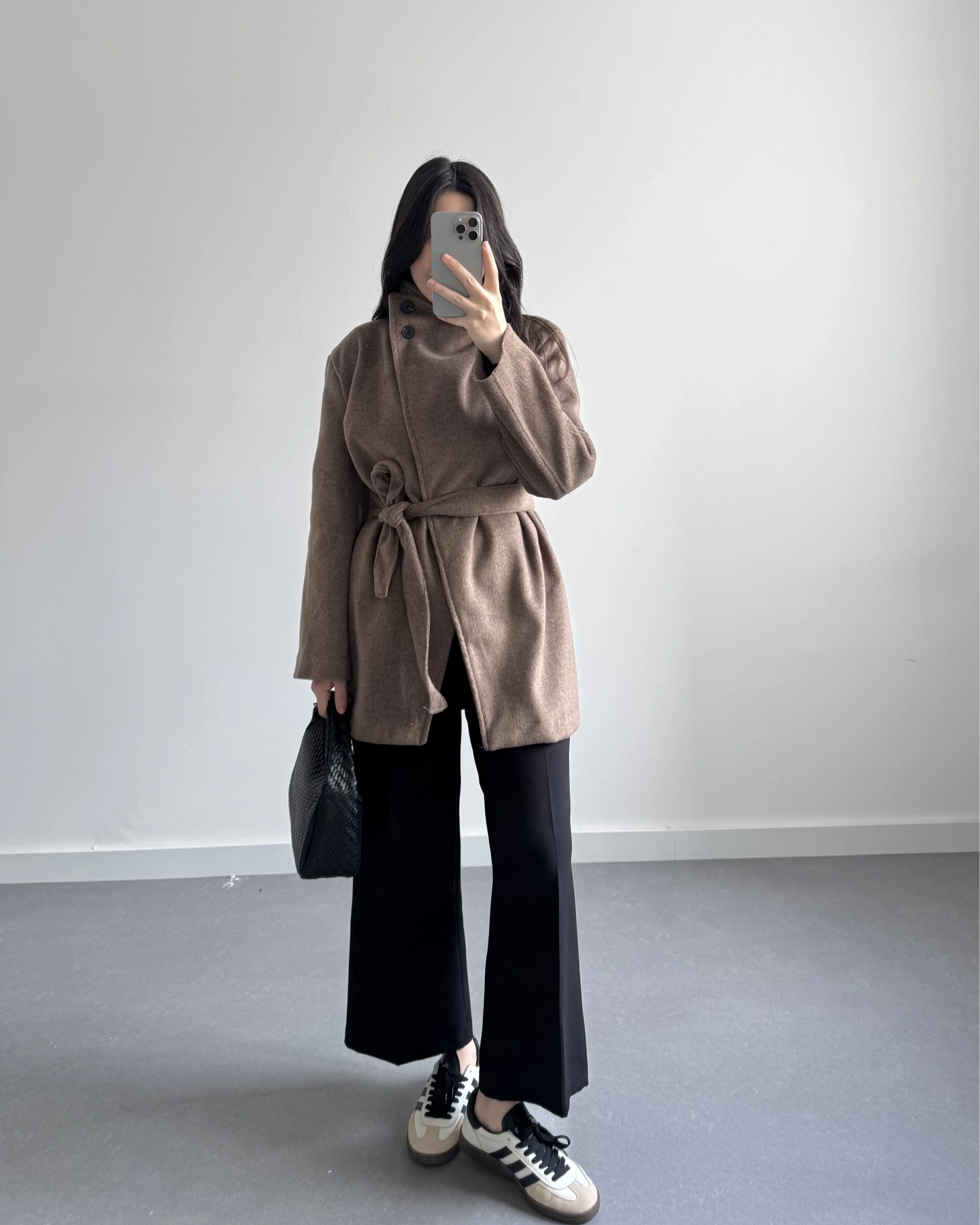 DİK YAKA KAŞE KABAN KAHVE