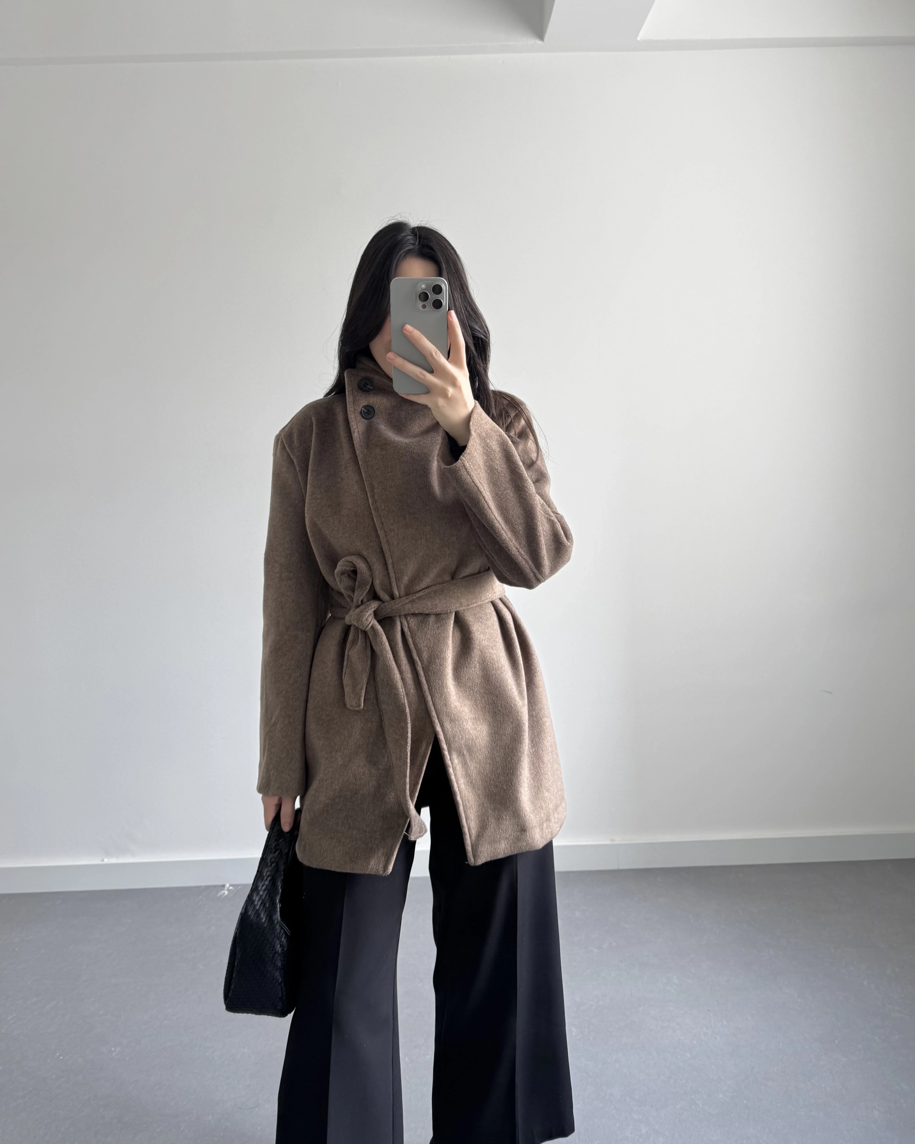 DİK YAKA KAŞE KABAN KAHVE