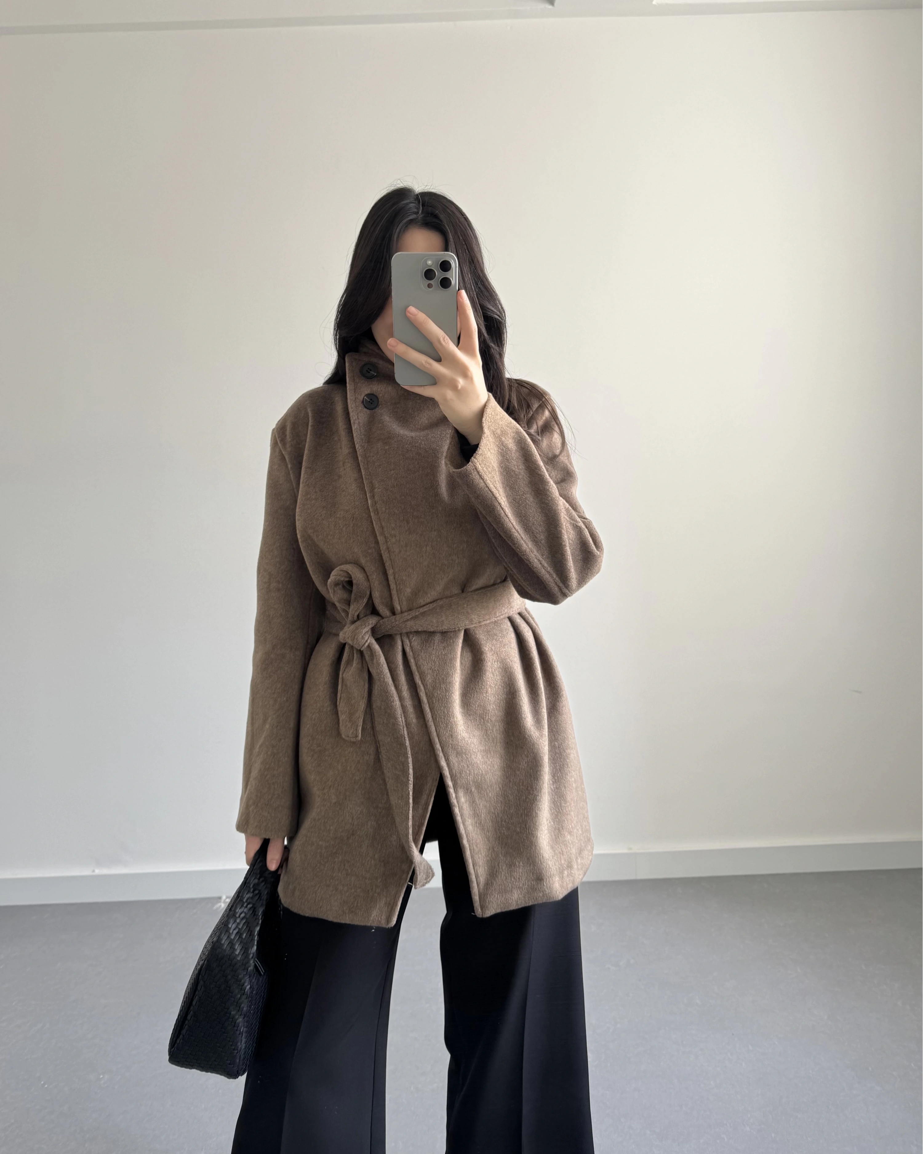 DİK YAKA KAŞE KABAN KAHVE