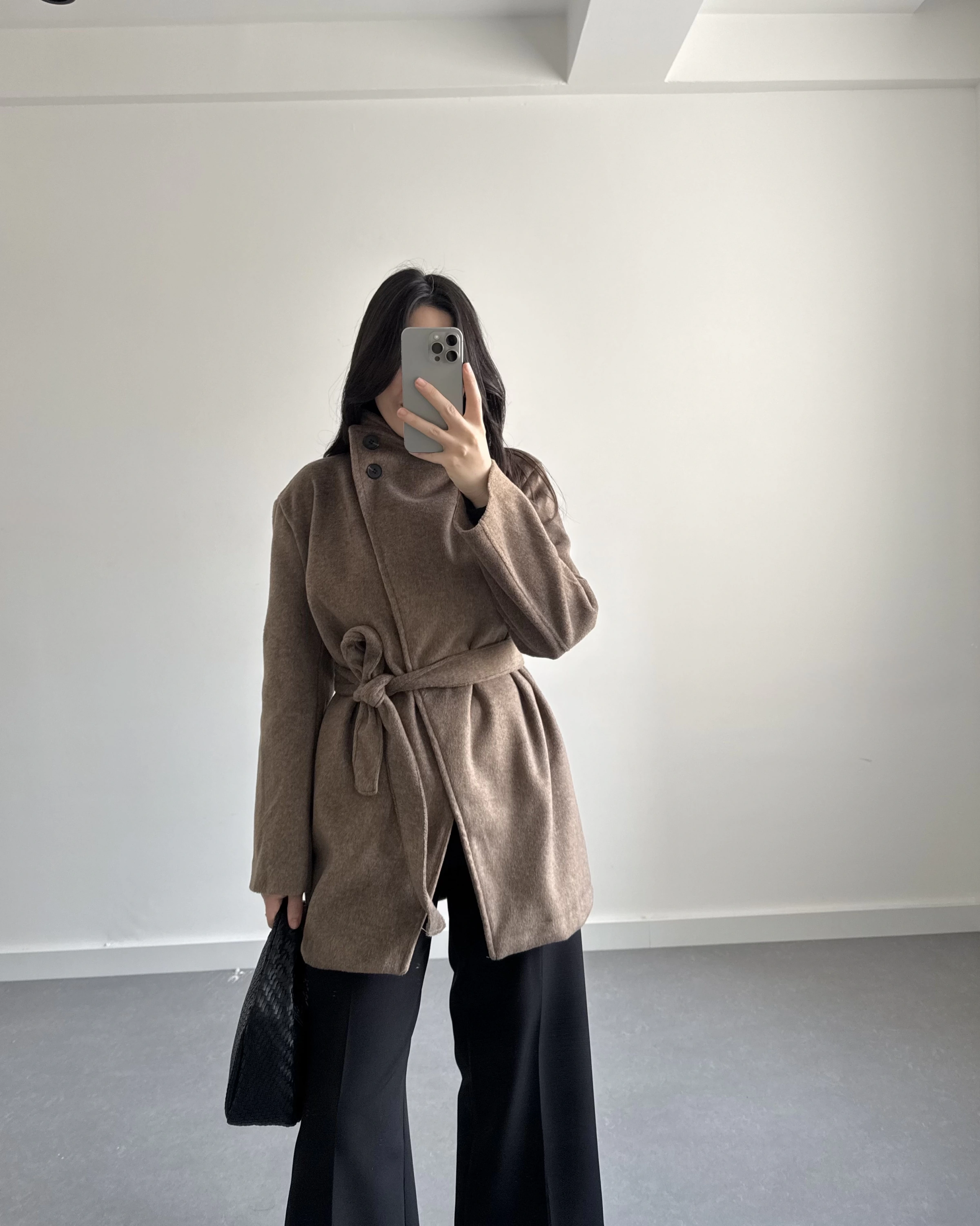 DİK YAKA KAŞE KABAN KAHVE