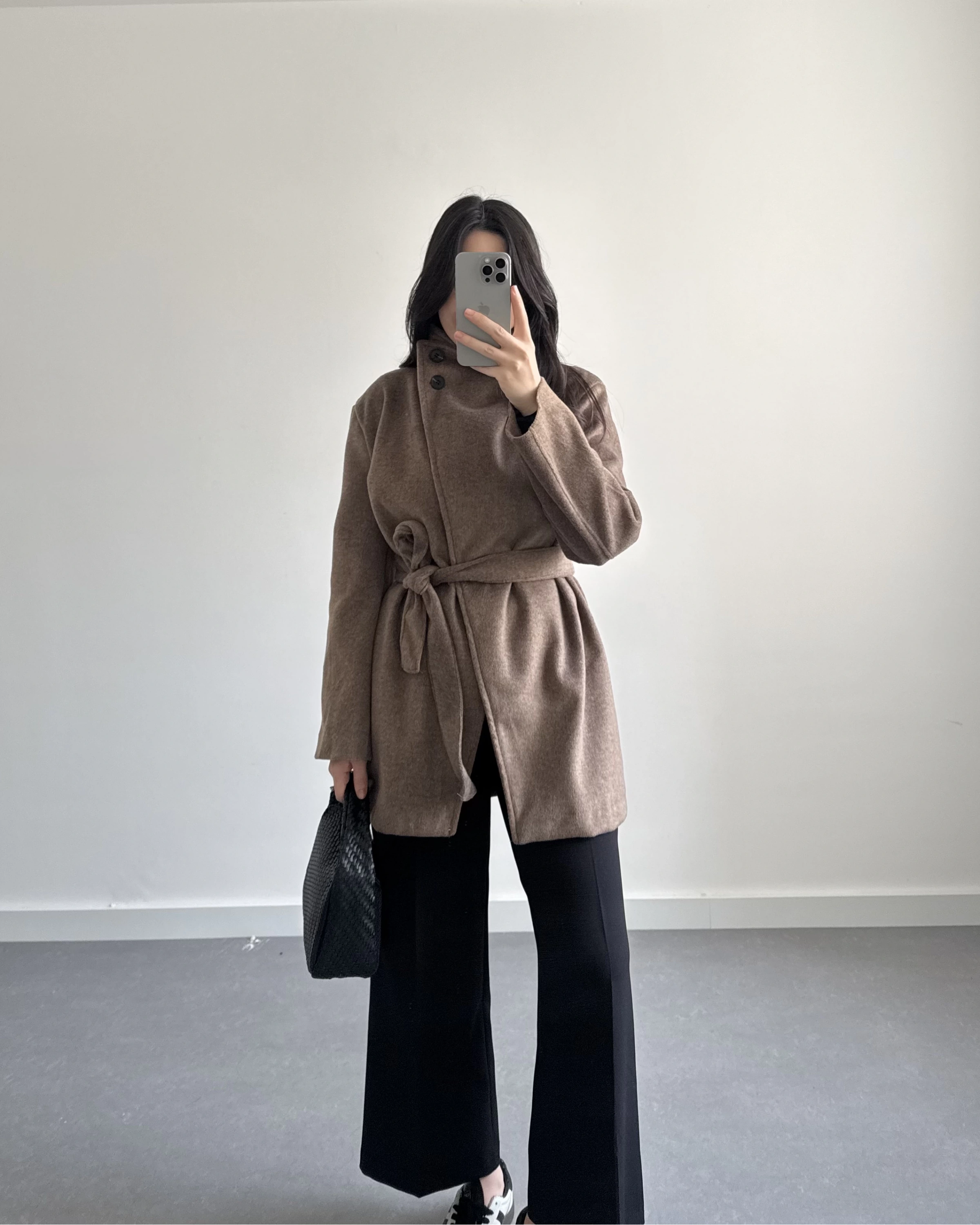 DİK YAKA KAŞE KABAN KAHVE