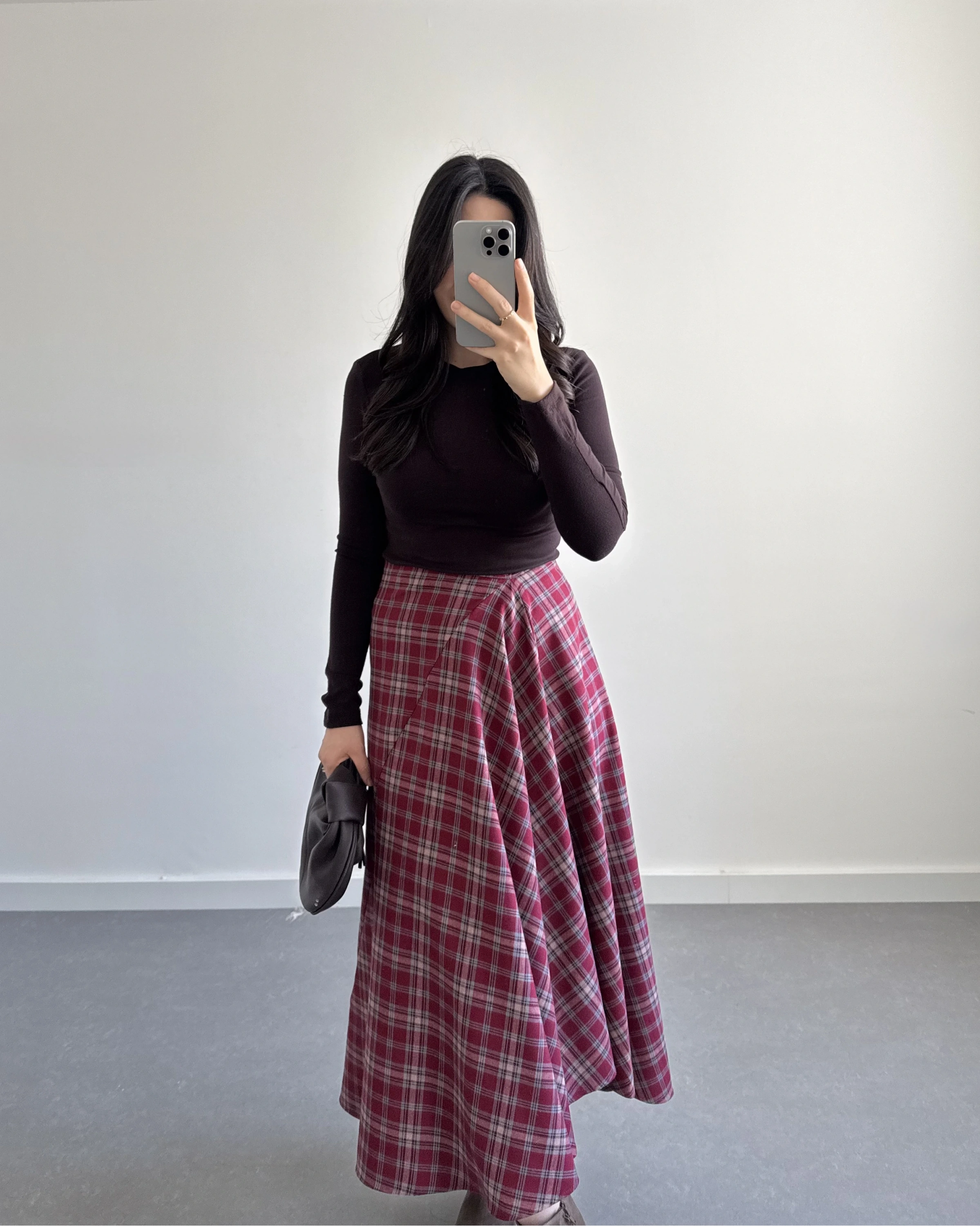 KIRMIZI EKOSE ASİMETRİK ETEK