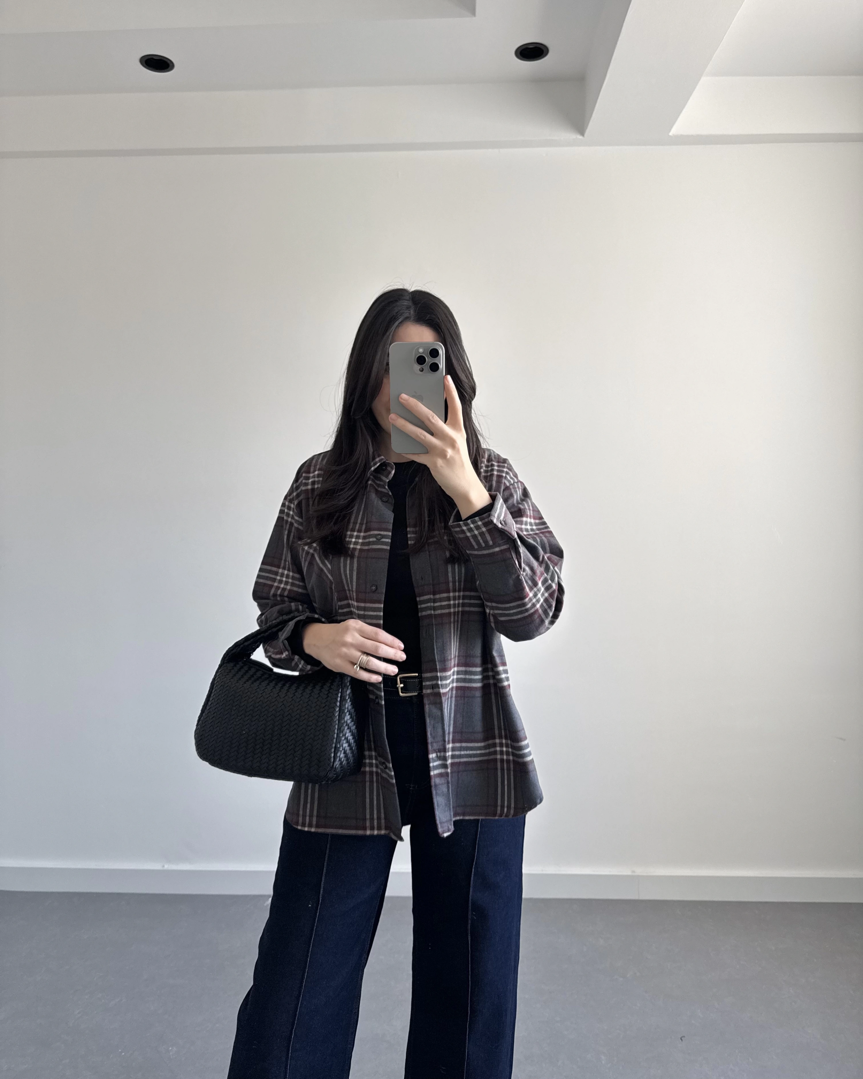 EKOSE DESEN GÖMLEK GRİ