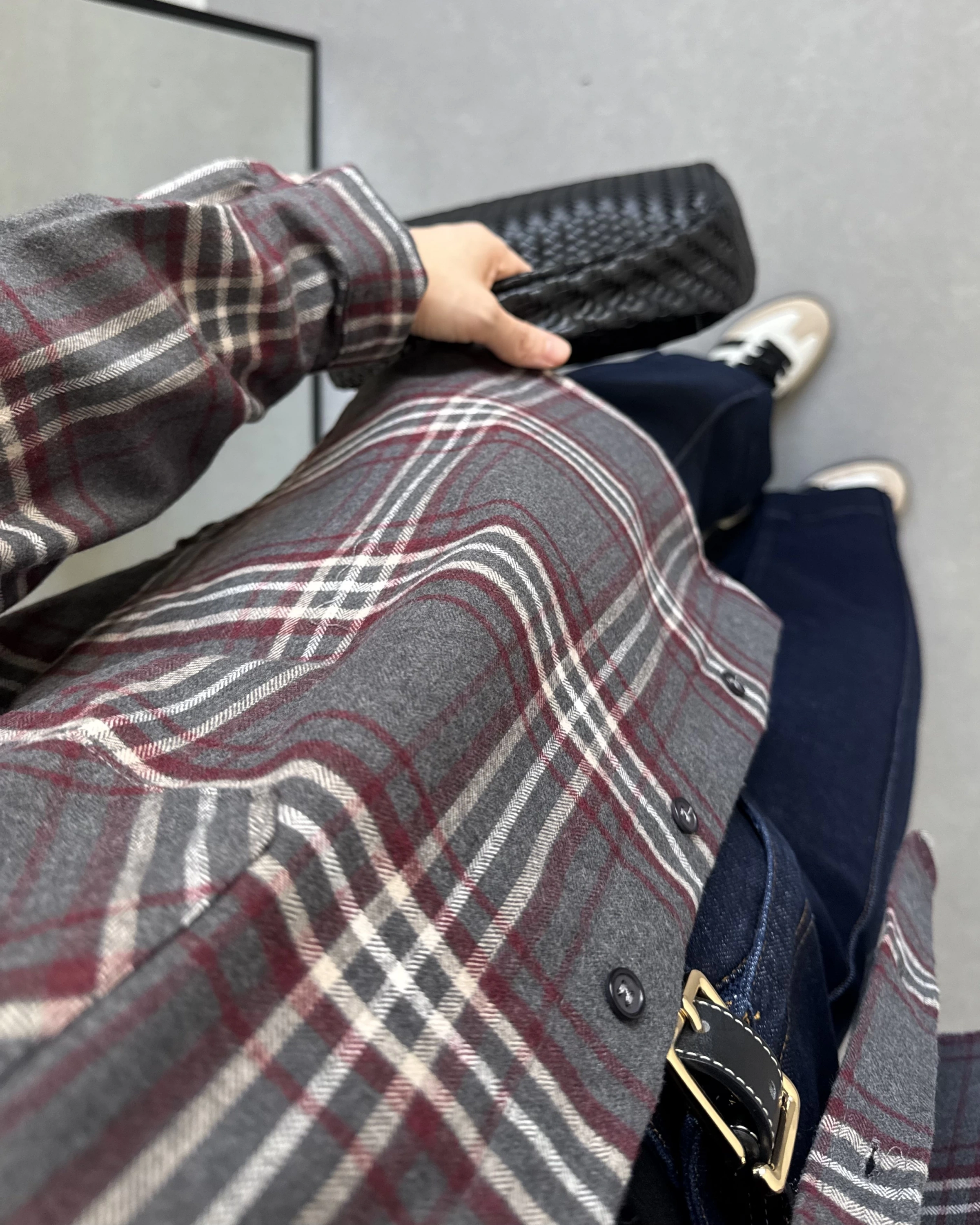 EKOSE DESEN GÖMLEK GRİ