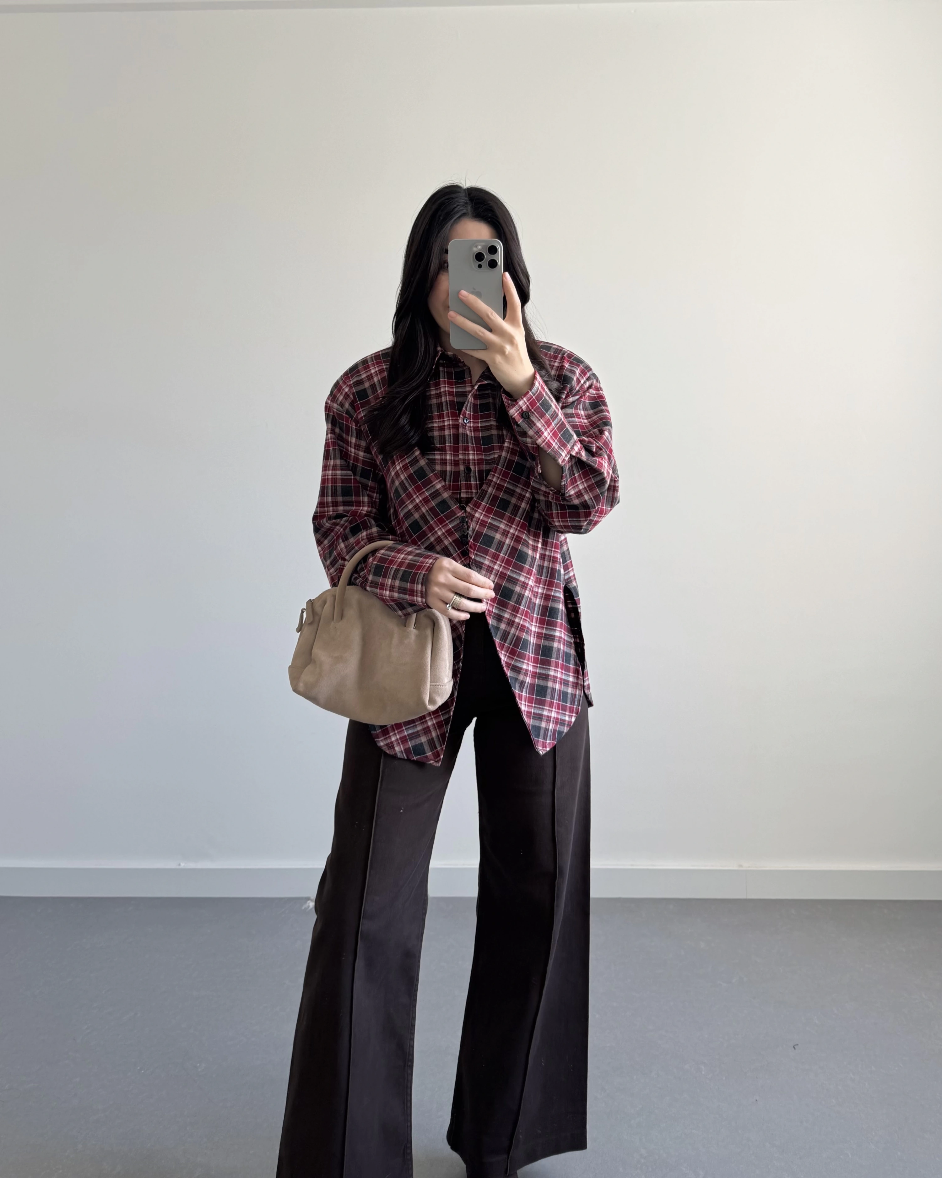 EKOSE DESEN VATKALI GÖMLEK KIRMIZI