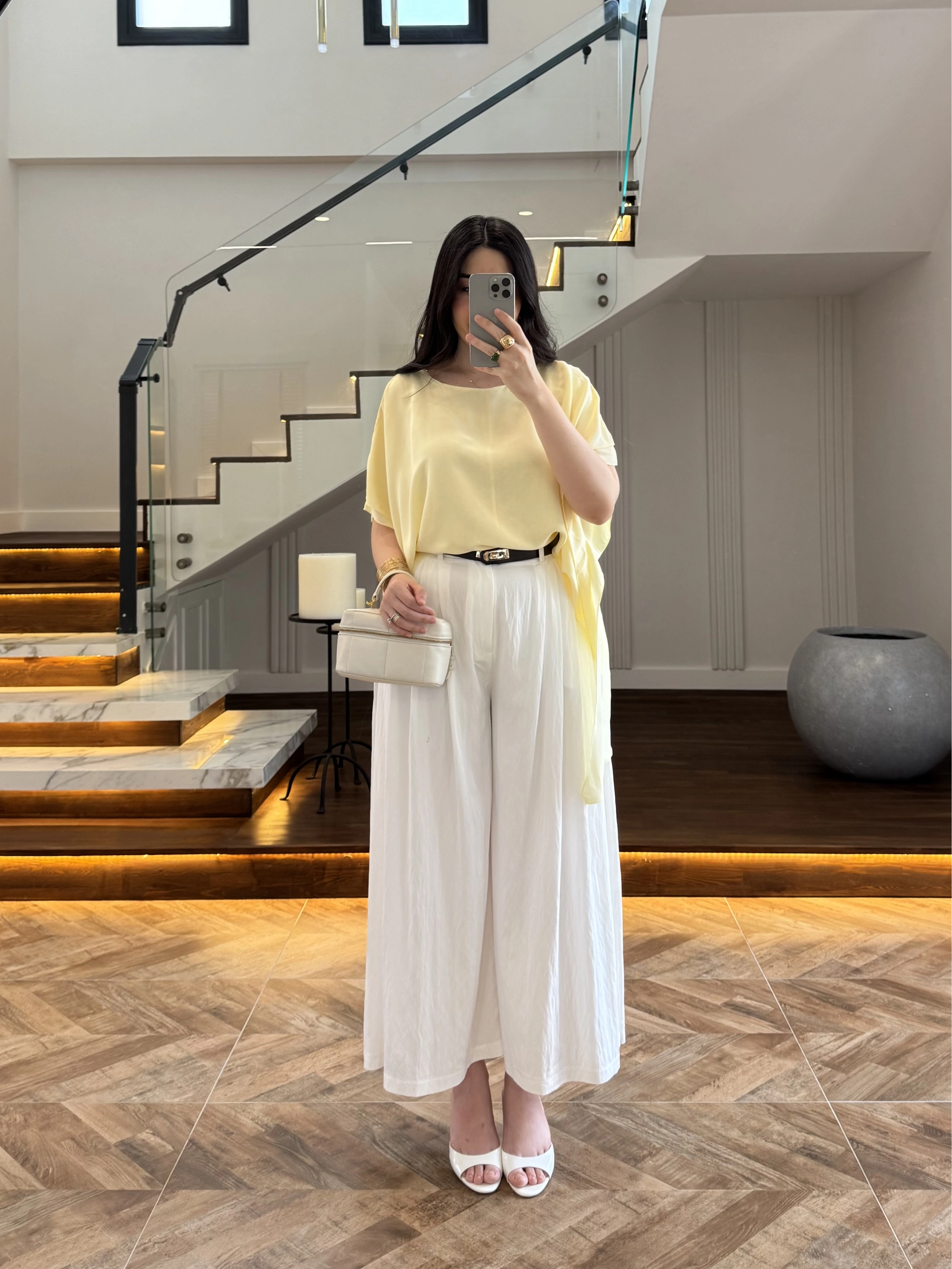 EKRU KEMERLİ PİLELİ PANTOLON-51419