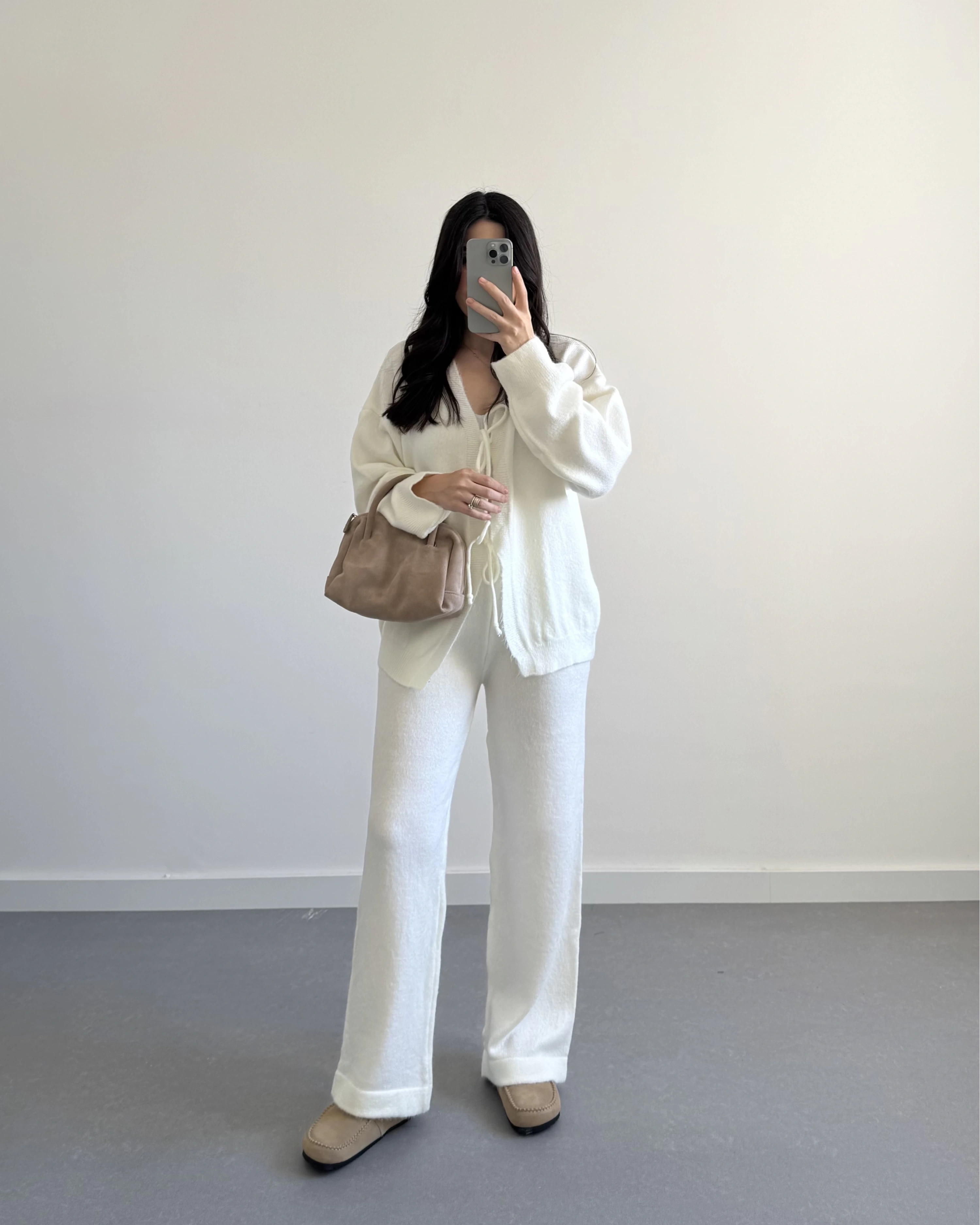 EKRU ÖNÜ BAĞLAMALI PİNTEREST TAKIM