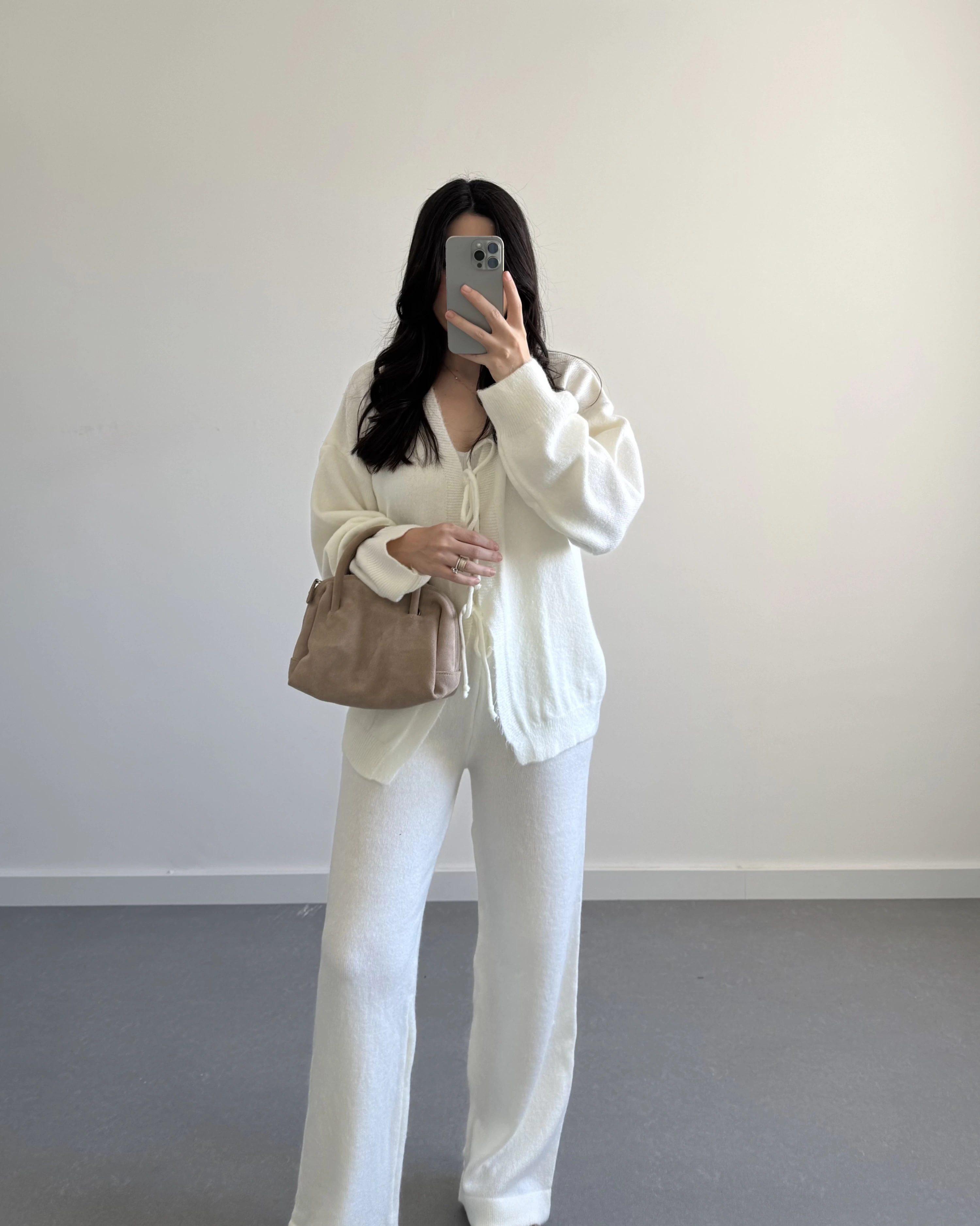 EKRU ÖNÜ BAĞLAMALI PİNTEREST TAKIM