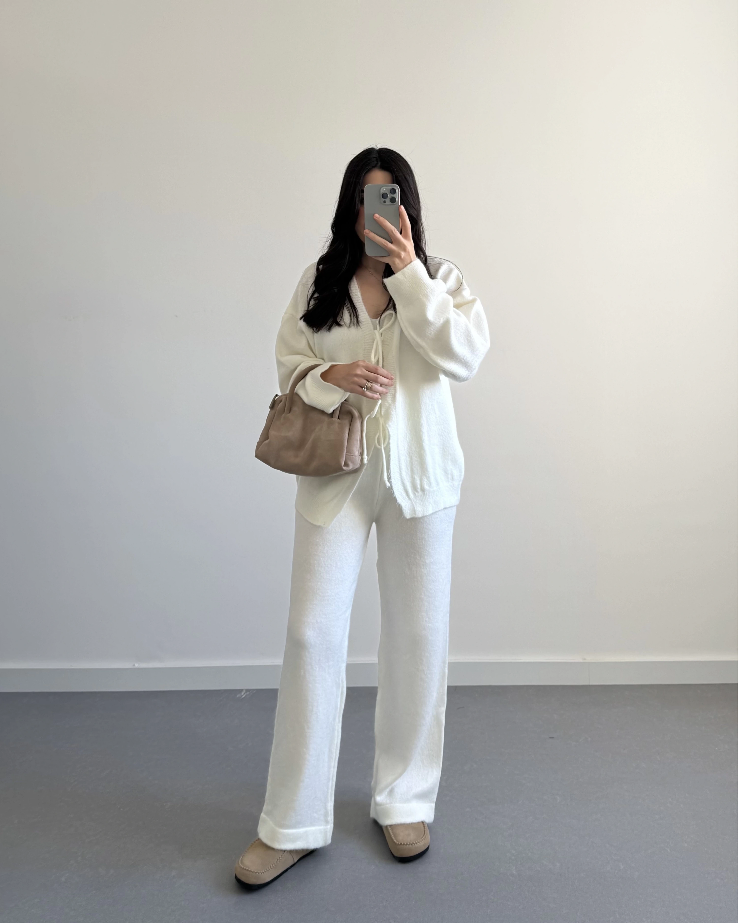 EKRU ÖNÜ BAĞLAMALI PİNTEREST TAKIM