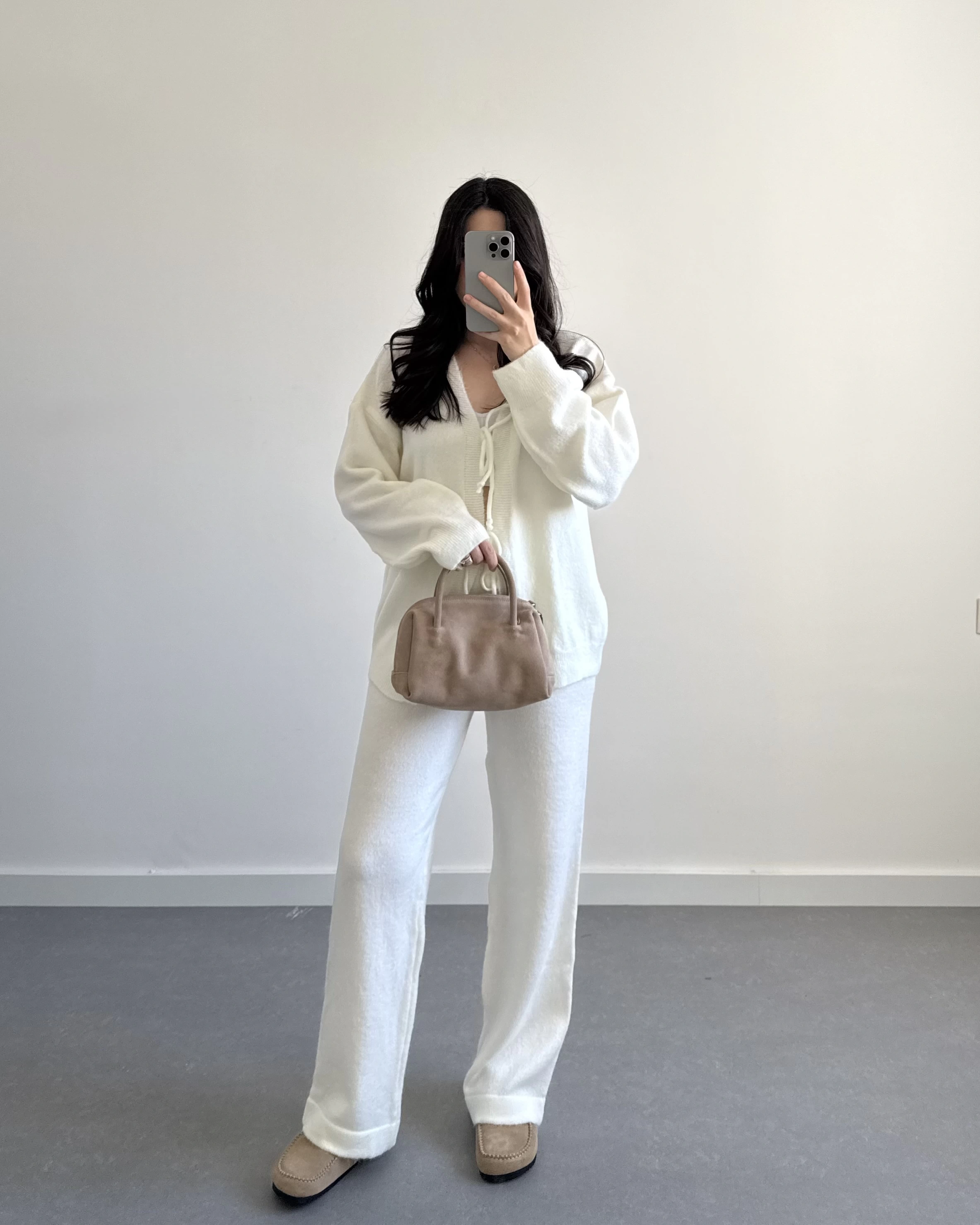 EKRU ÖNÜ BAĞLAMALI PİNTEREST TAKIM