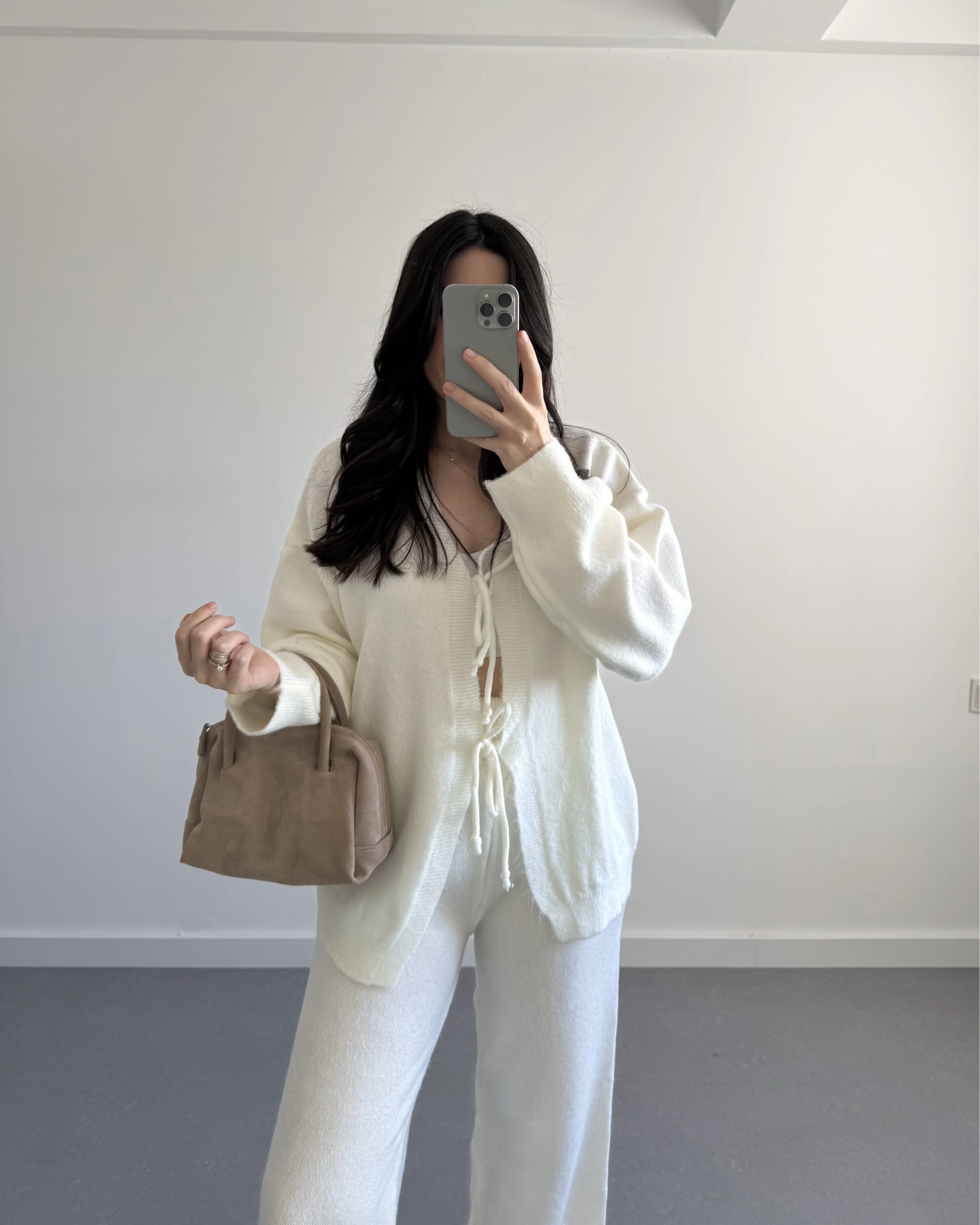 EKRU ÖNÜ BAĞLAMALI PİNTEREST TAKIM