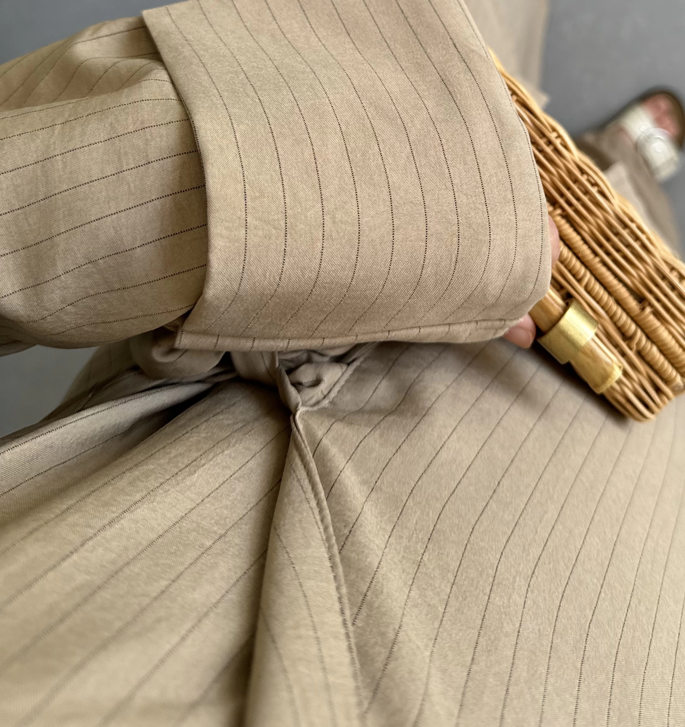 Elope vizon çizgili kimono takım