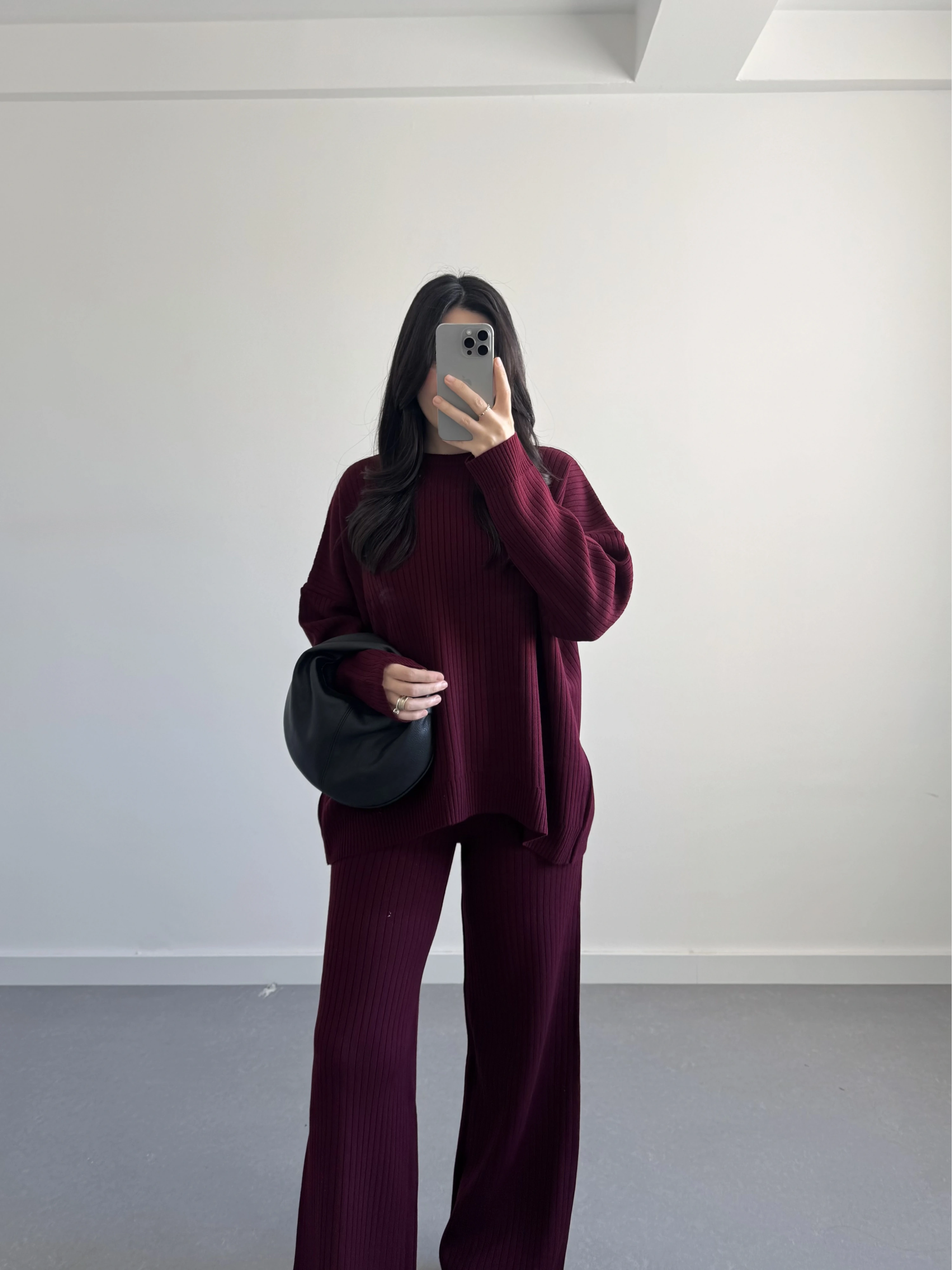 FİTİLLİ BORDO BASİC TRİKO TAKIM