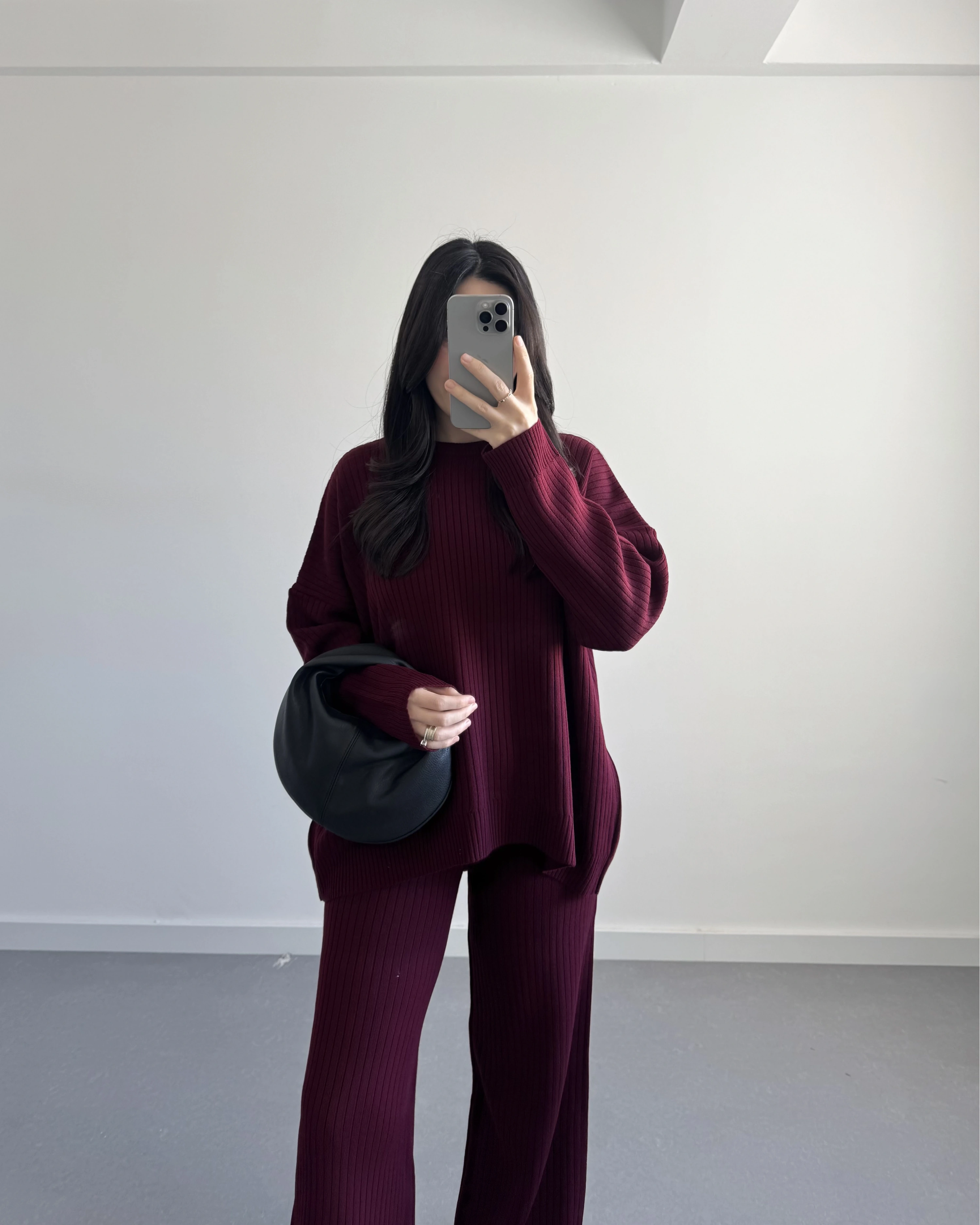 FİTİLLİ BORDO BASİC TRİKO TAKIM