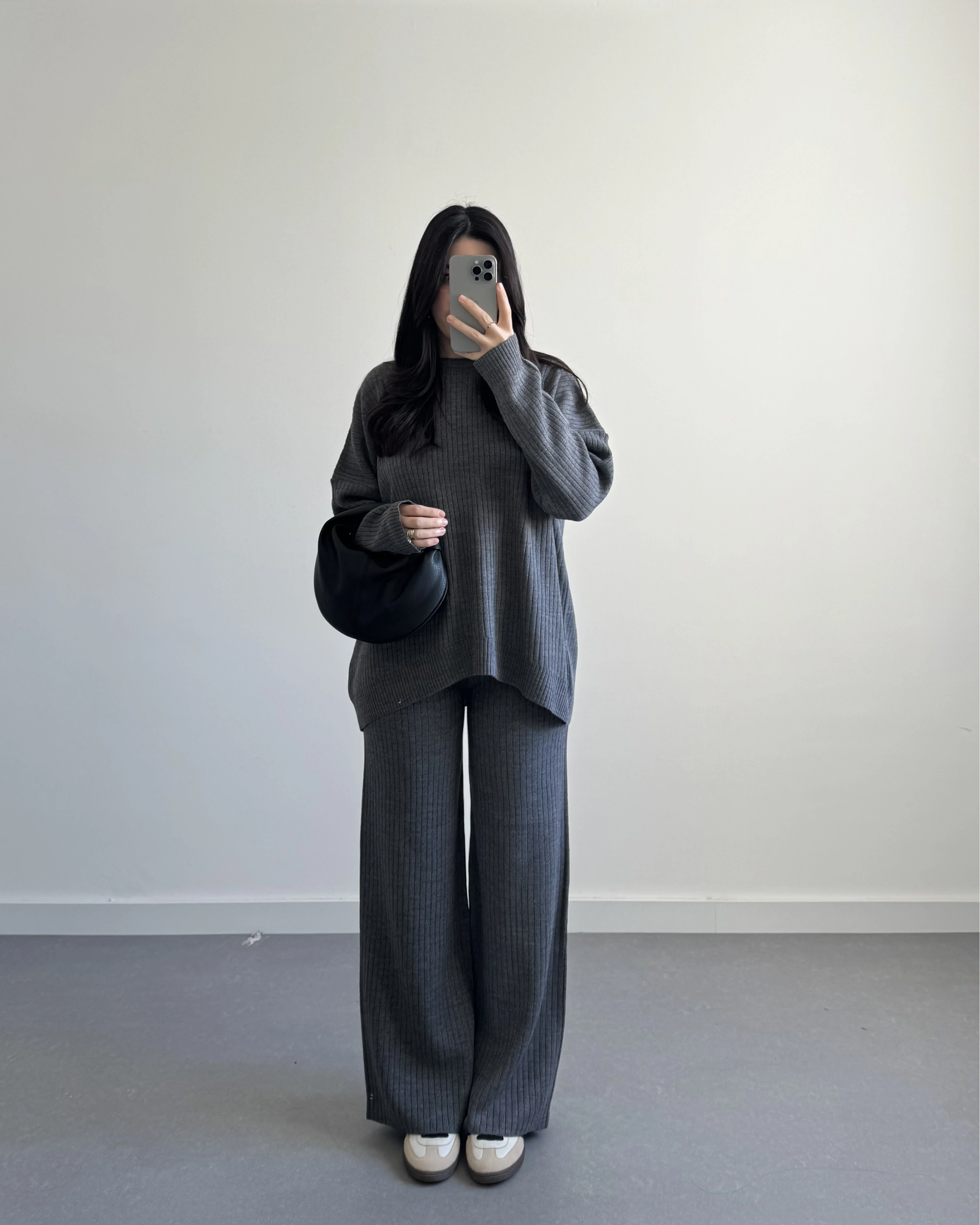 FİTİLLİ GRİ BASİC TRİKO TAKIM