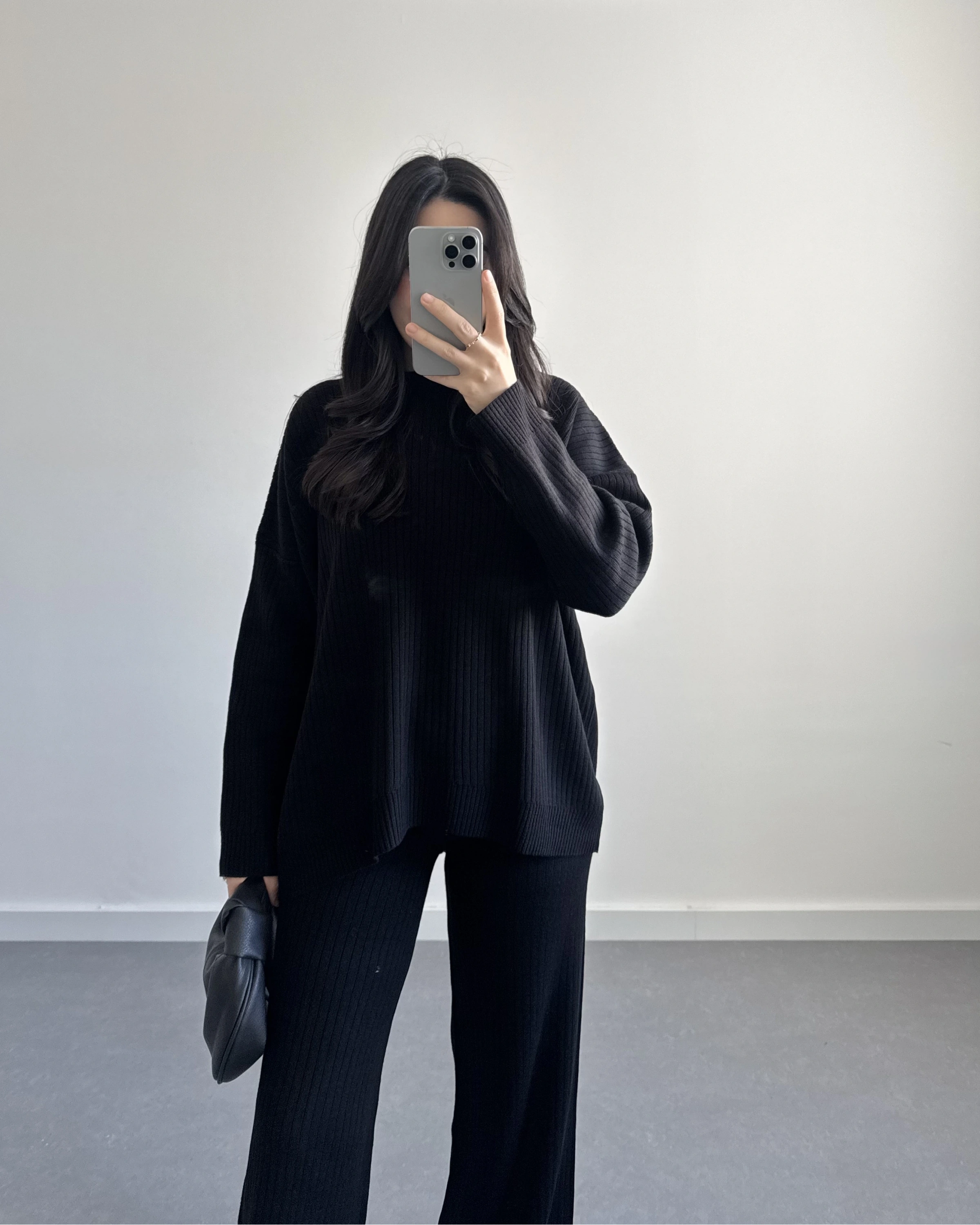 FİTİLLİ SİYAH BASİC TRİKO TAKIM