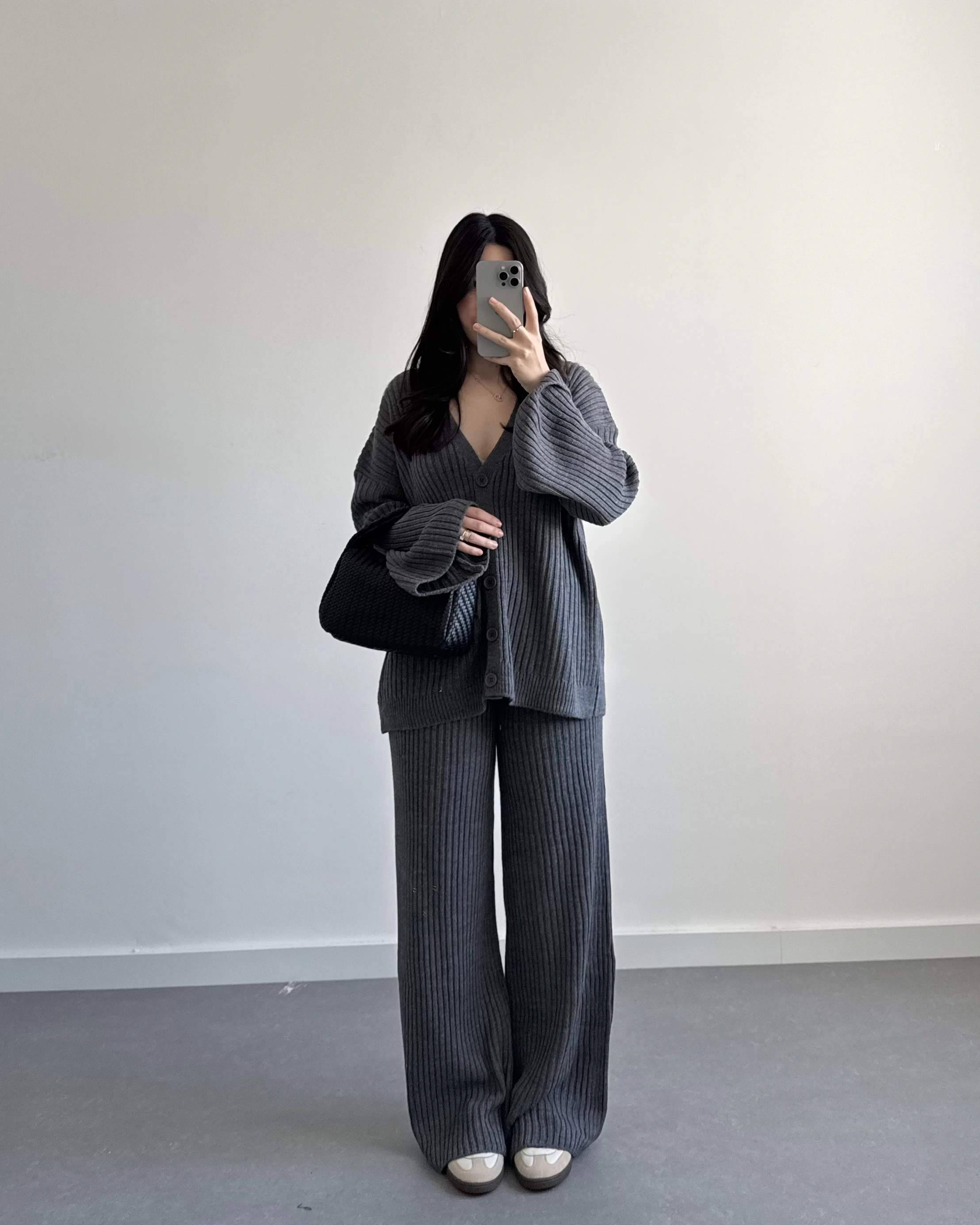 GRİ BASİC FİTİLLİ HIRKA TAKIM