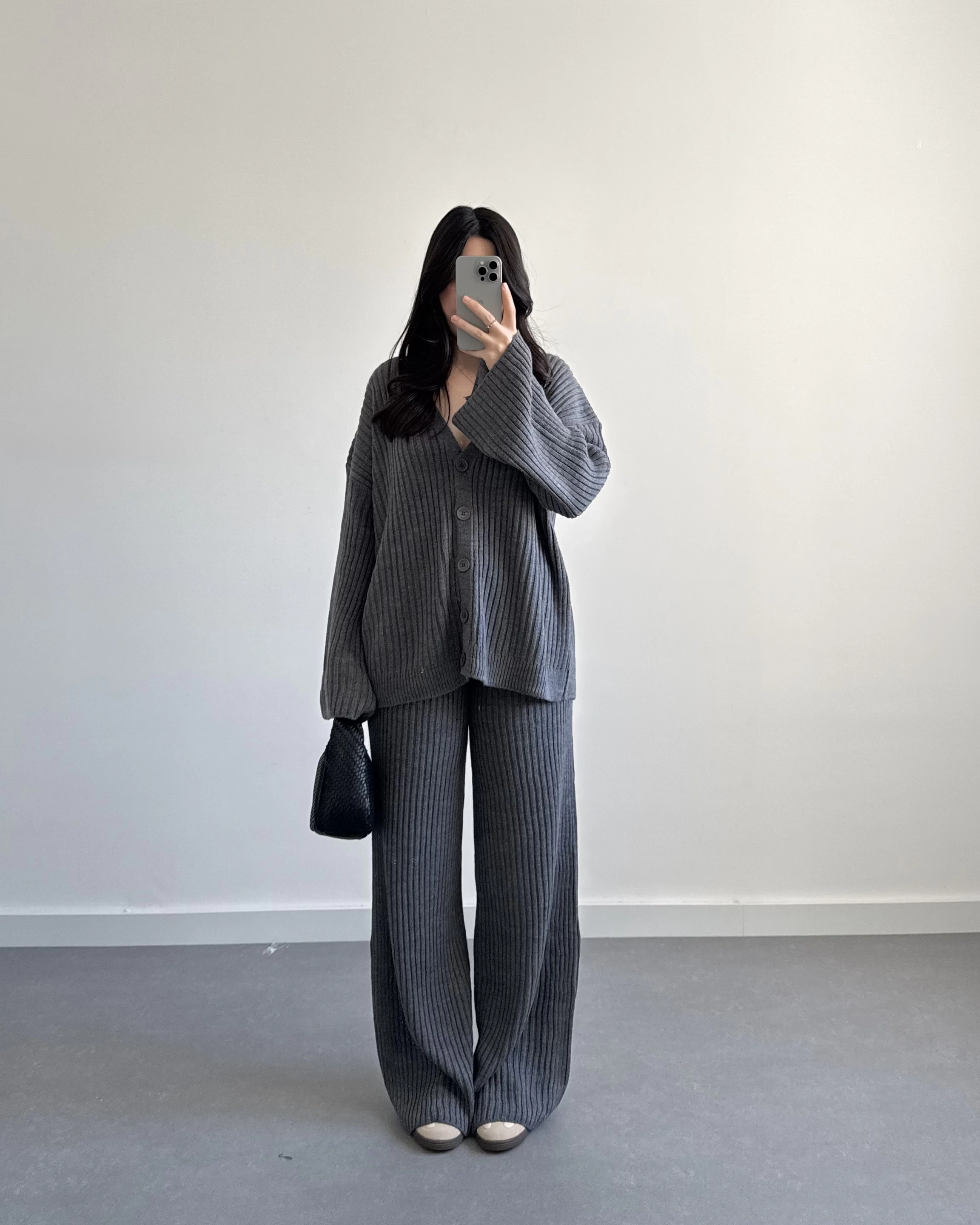 GRİ BASİC FİTİLLİ HIRKA TAKIM