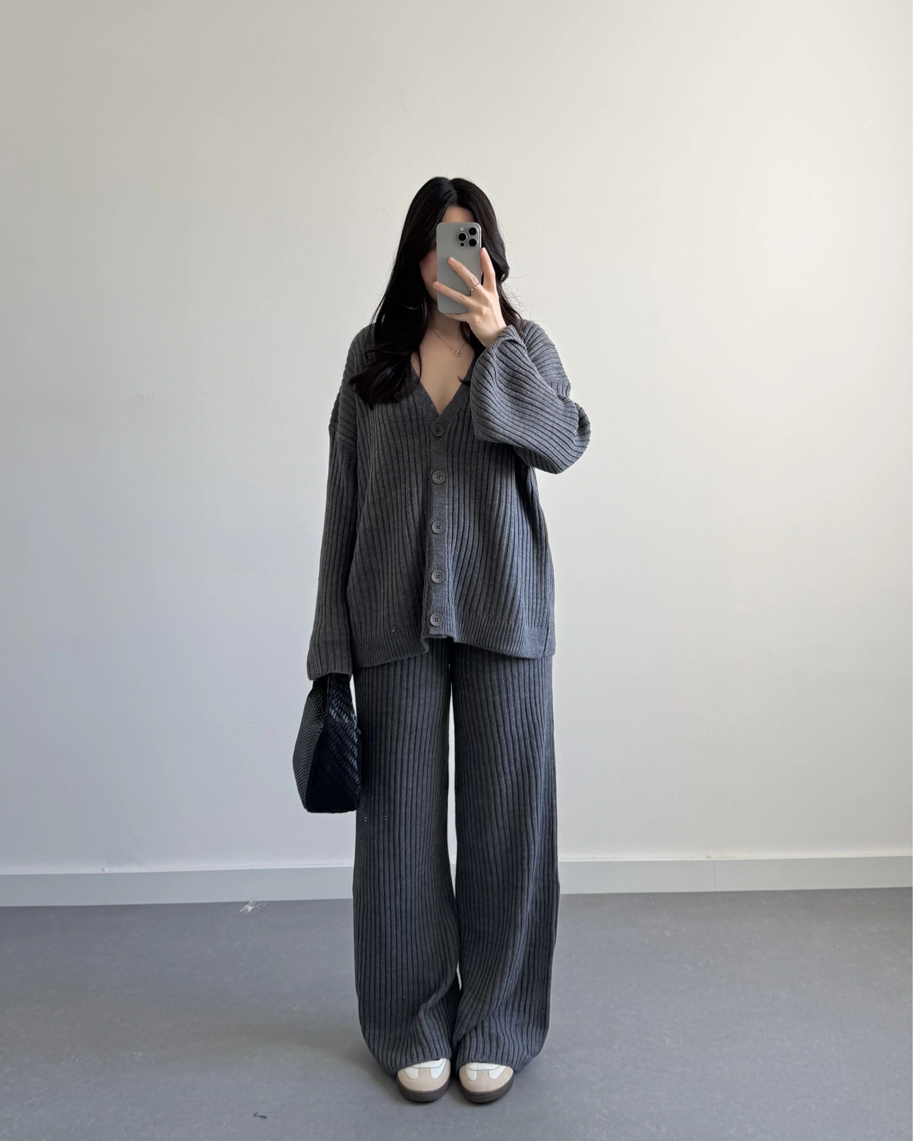 GRİ BASİC FİTİLLİ HIRKA TAKIM