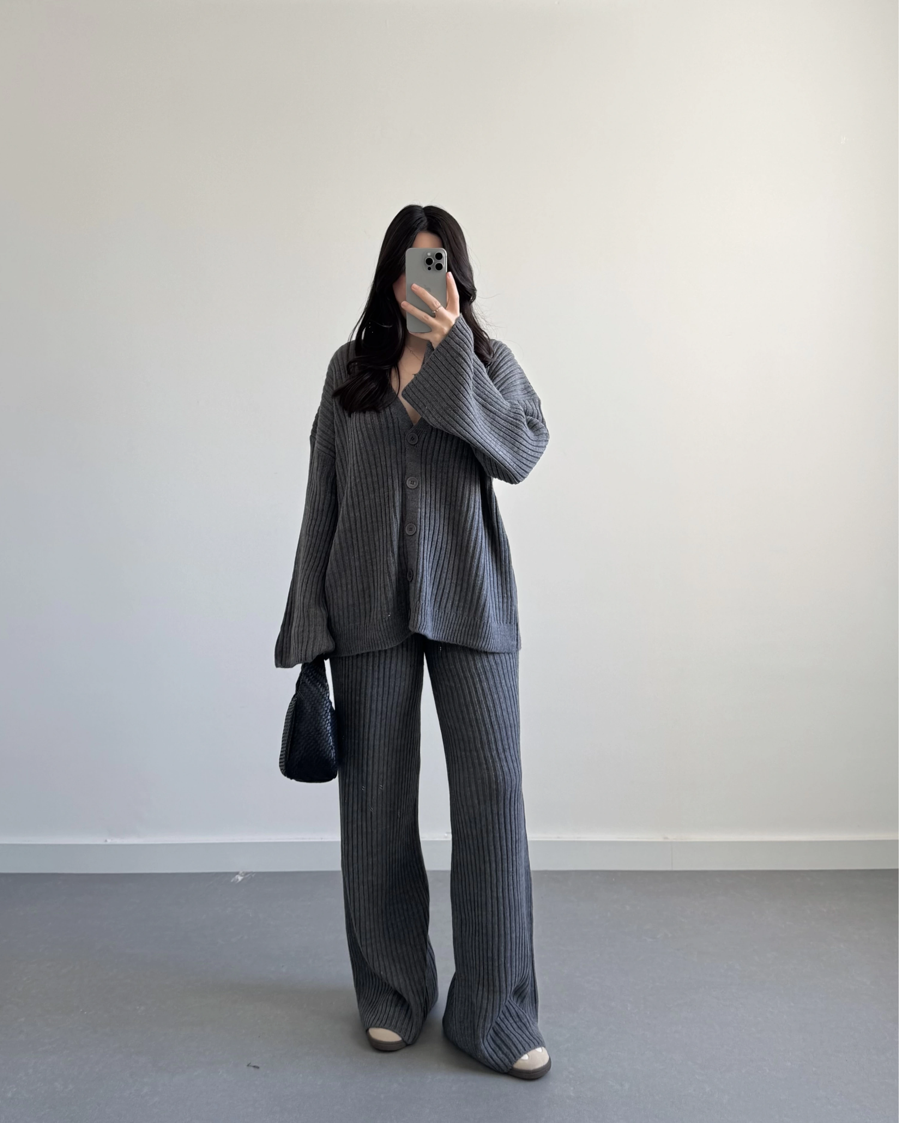 GRİ BASİC FİTİLLİ HIRKA TAKIM