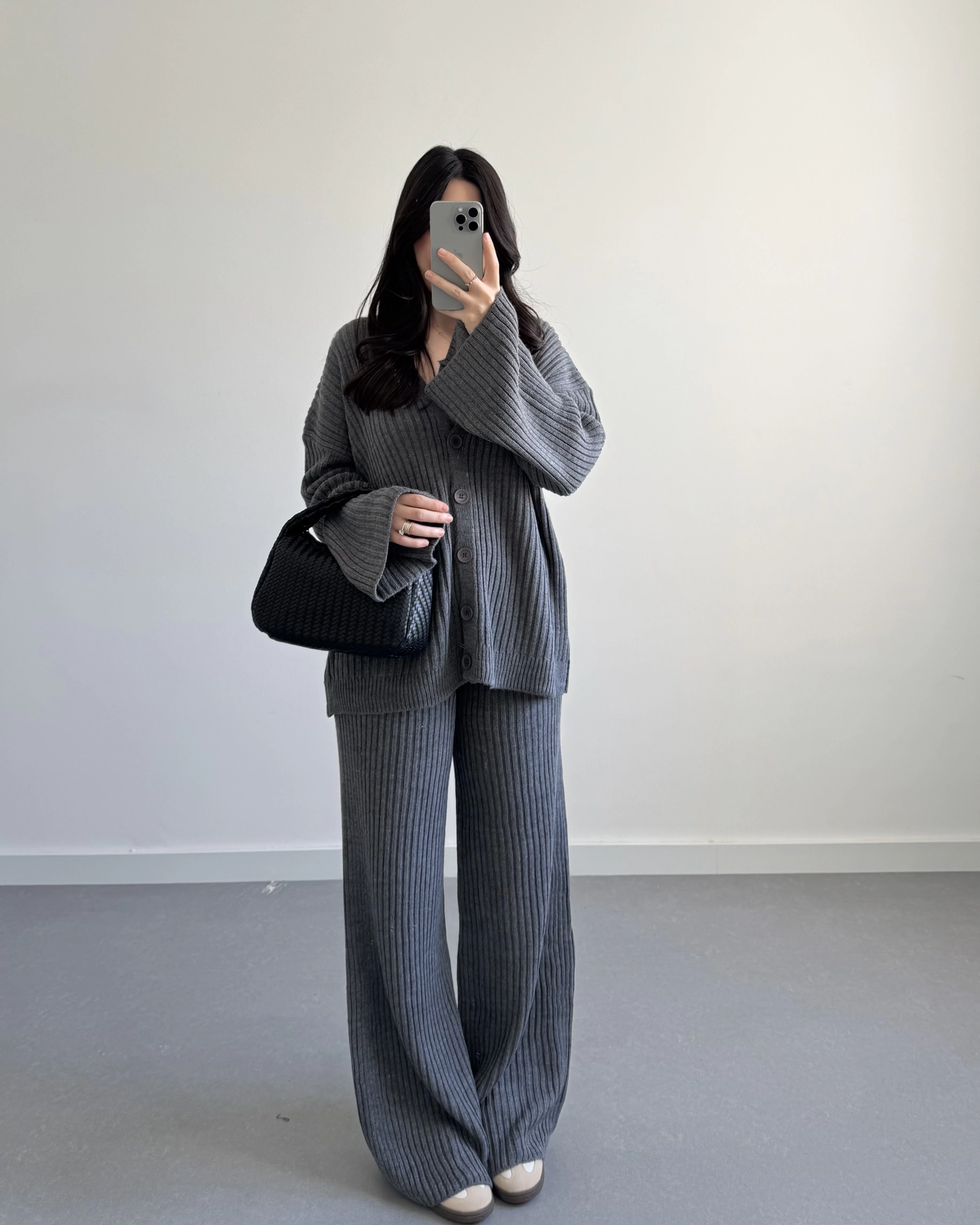 GRİ BASİC FİTİLLİ HIRKA TAKIM