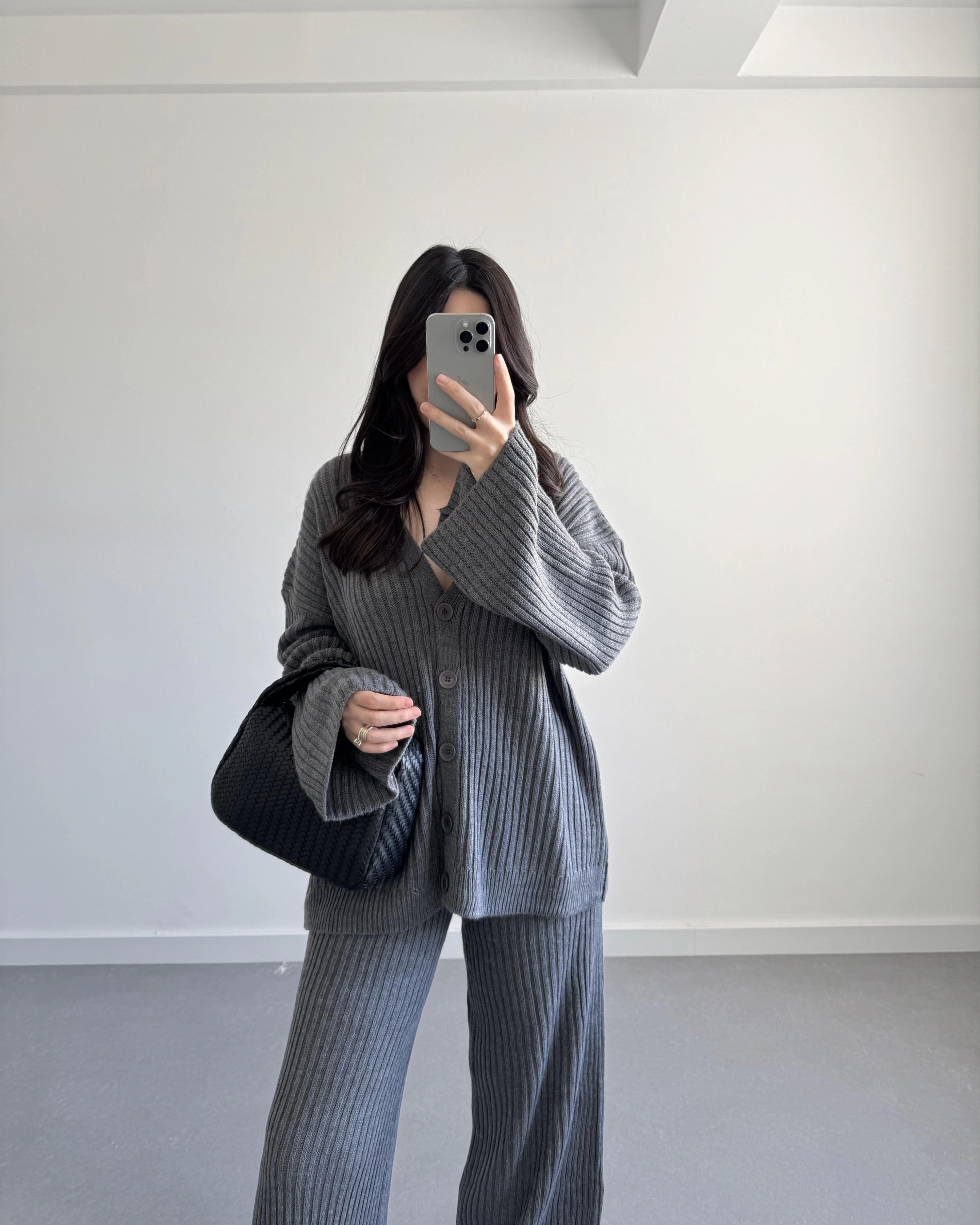 GRİ BASİC FİTİLLİ HIRKA TAKIM