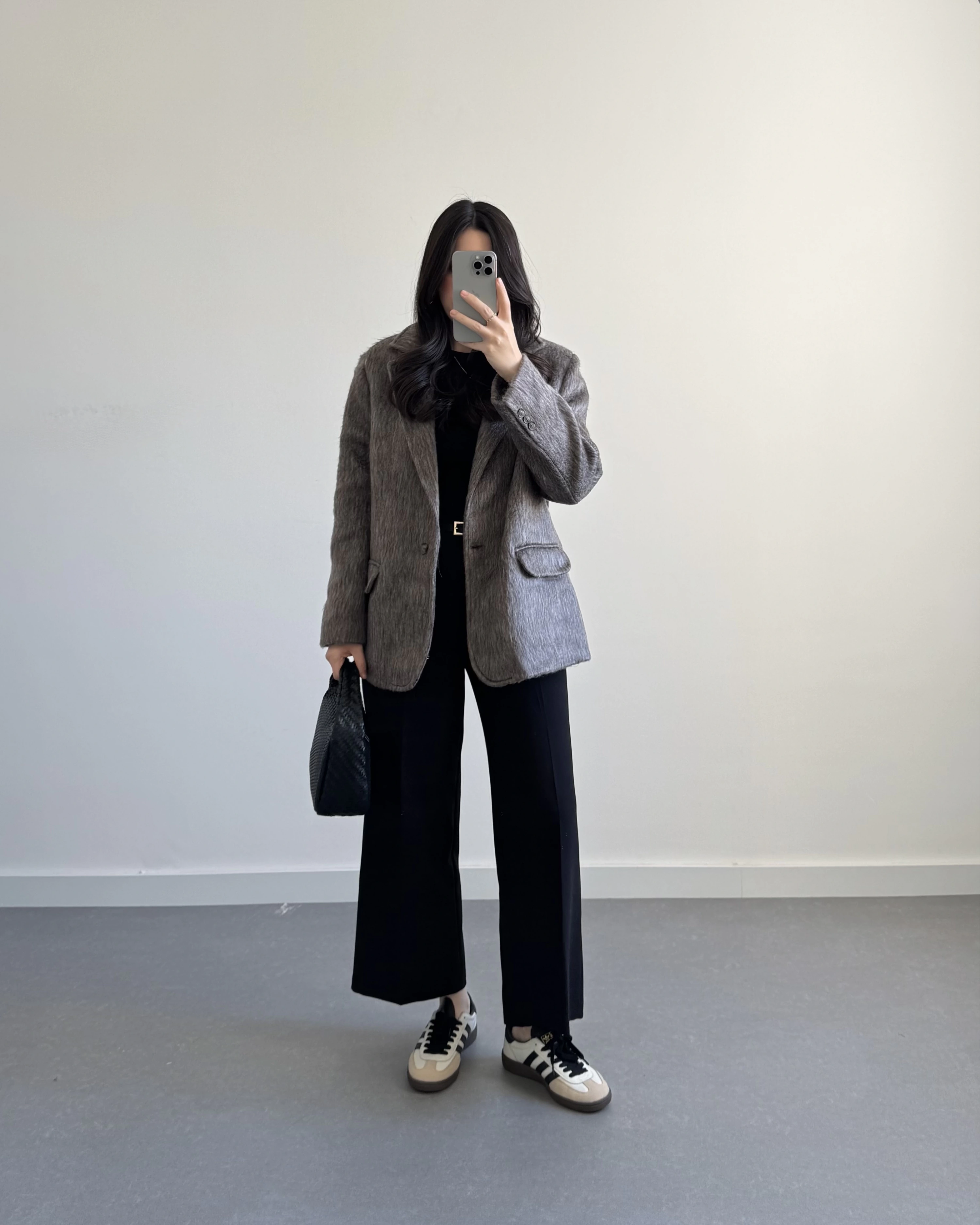 GRİ - KAHVE SAKALLI BLAZER CEKET