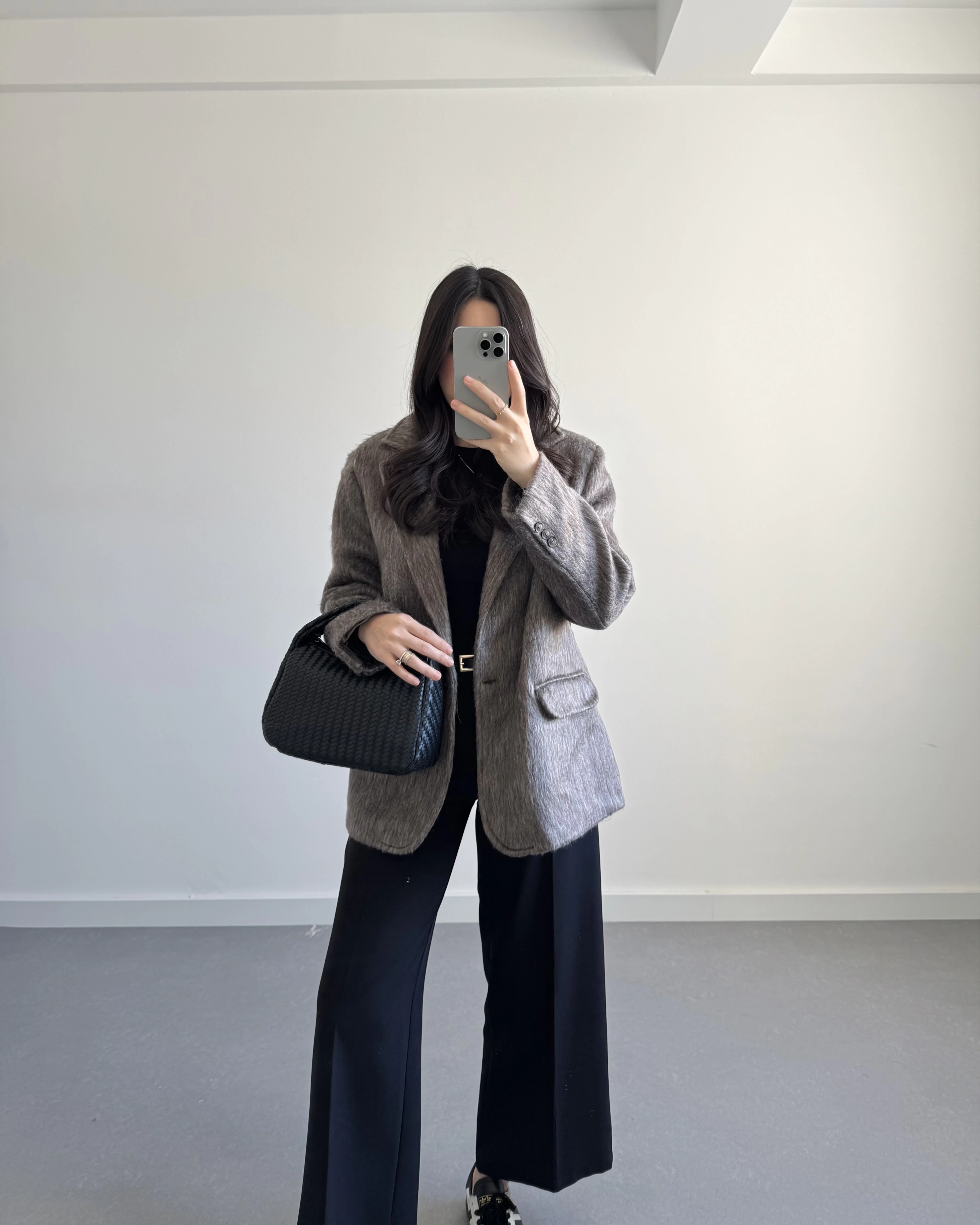 GRİ - KAHVE SAKALLI BLAZER CEKET