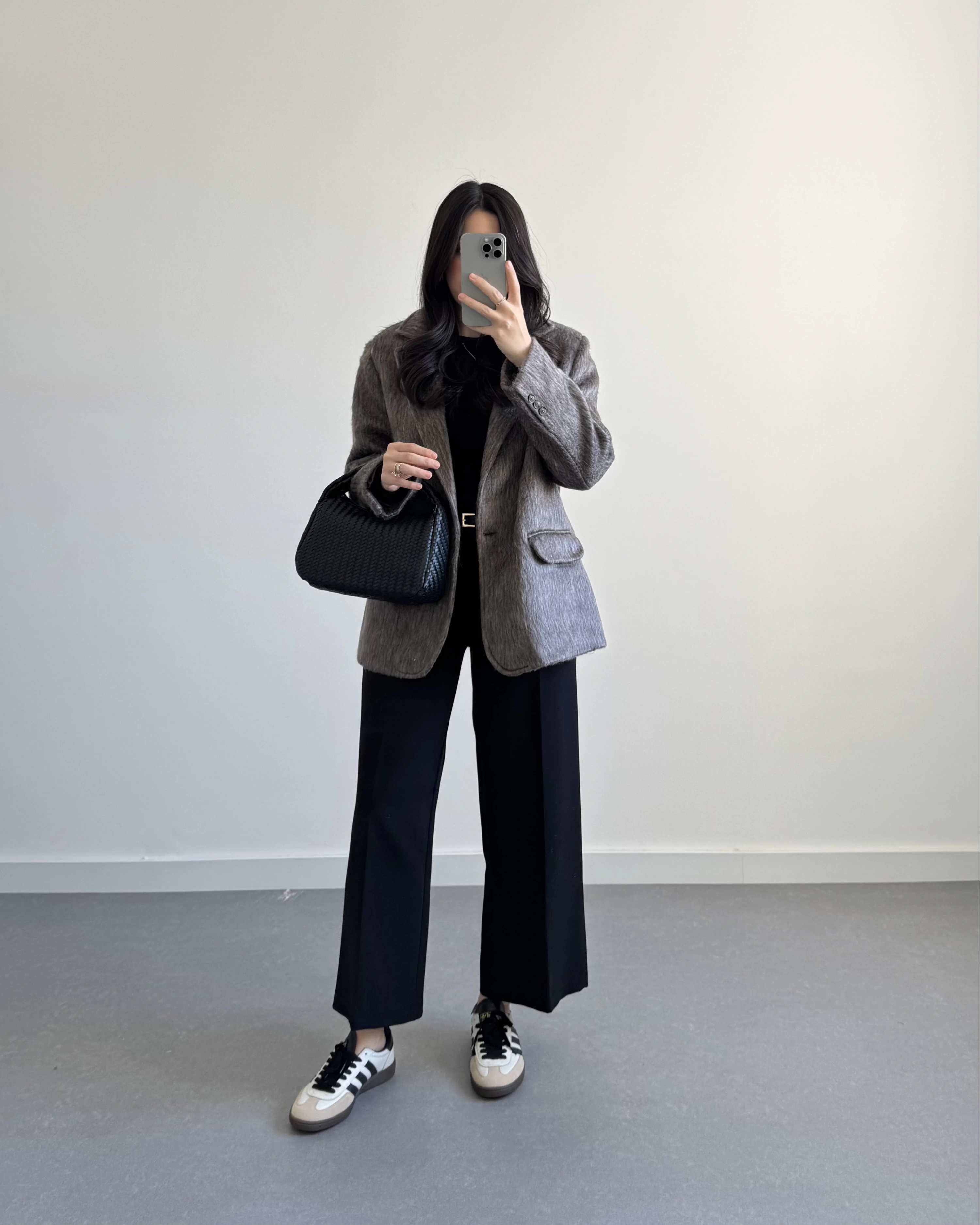 GRİ - KAHVE SAKALLI BLAZER CEKET