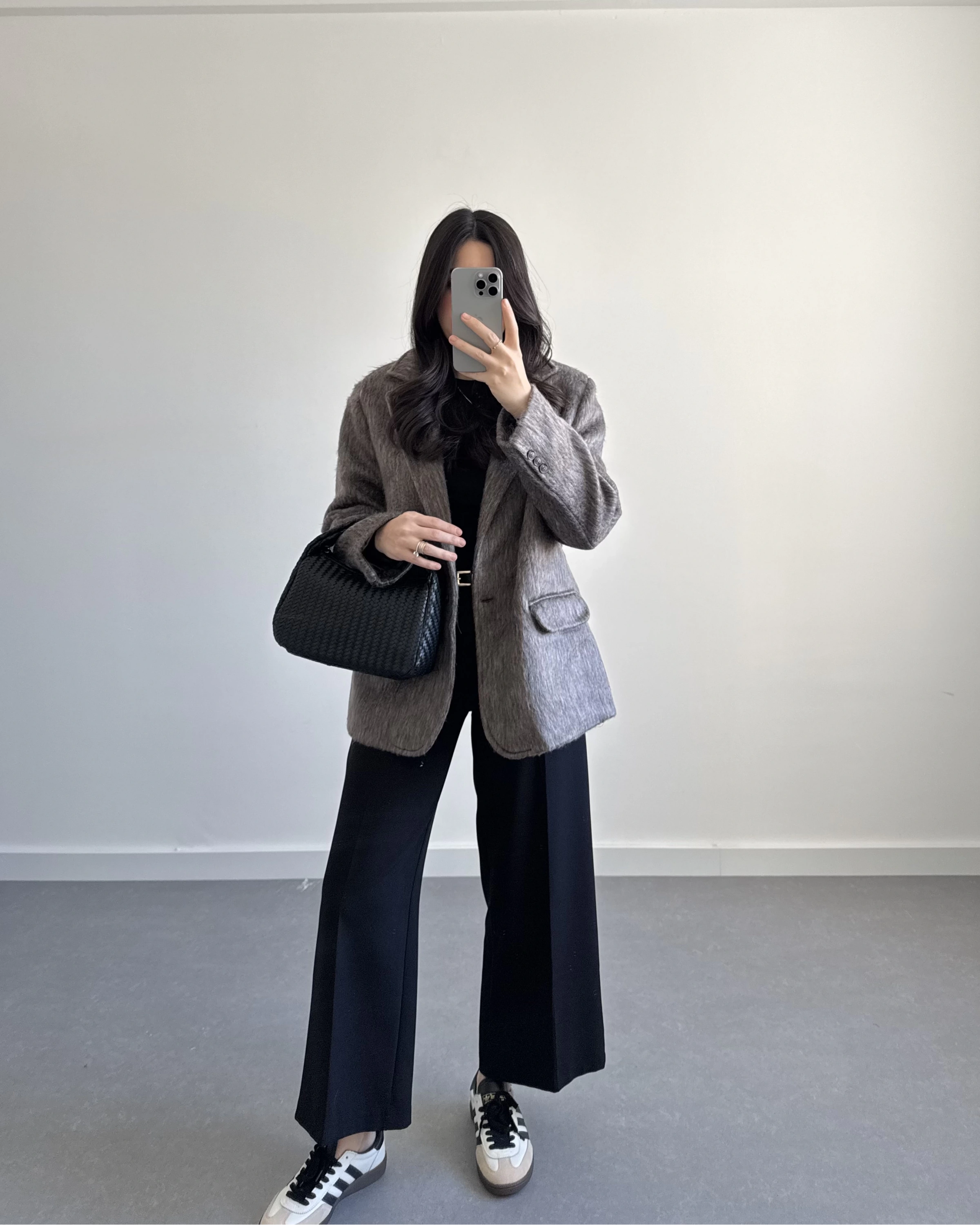 GRİ - KAHVE SAKALLI BLAZER CEKET