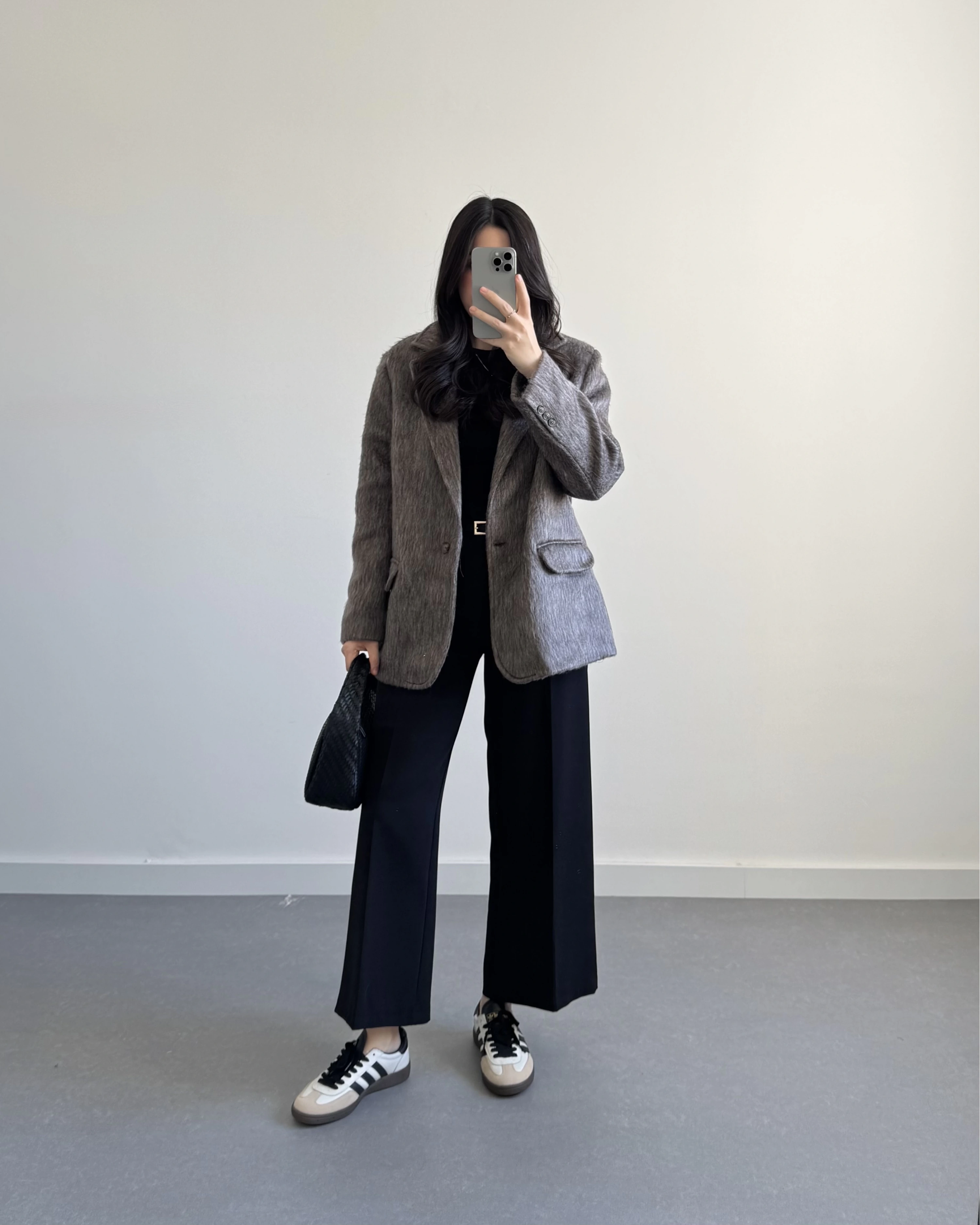 GRİ - KAHVE SAKALLI BLAZER CEKET