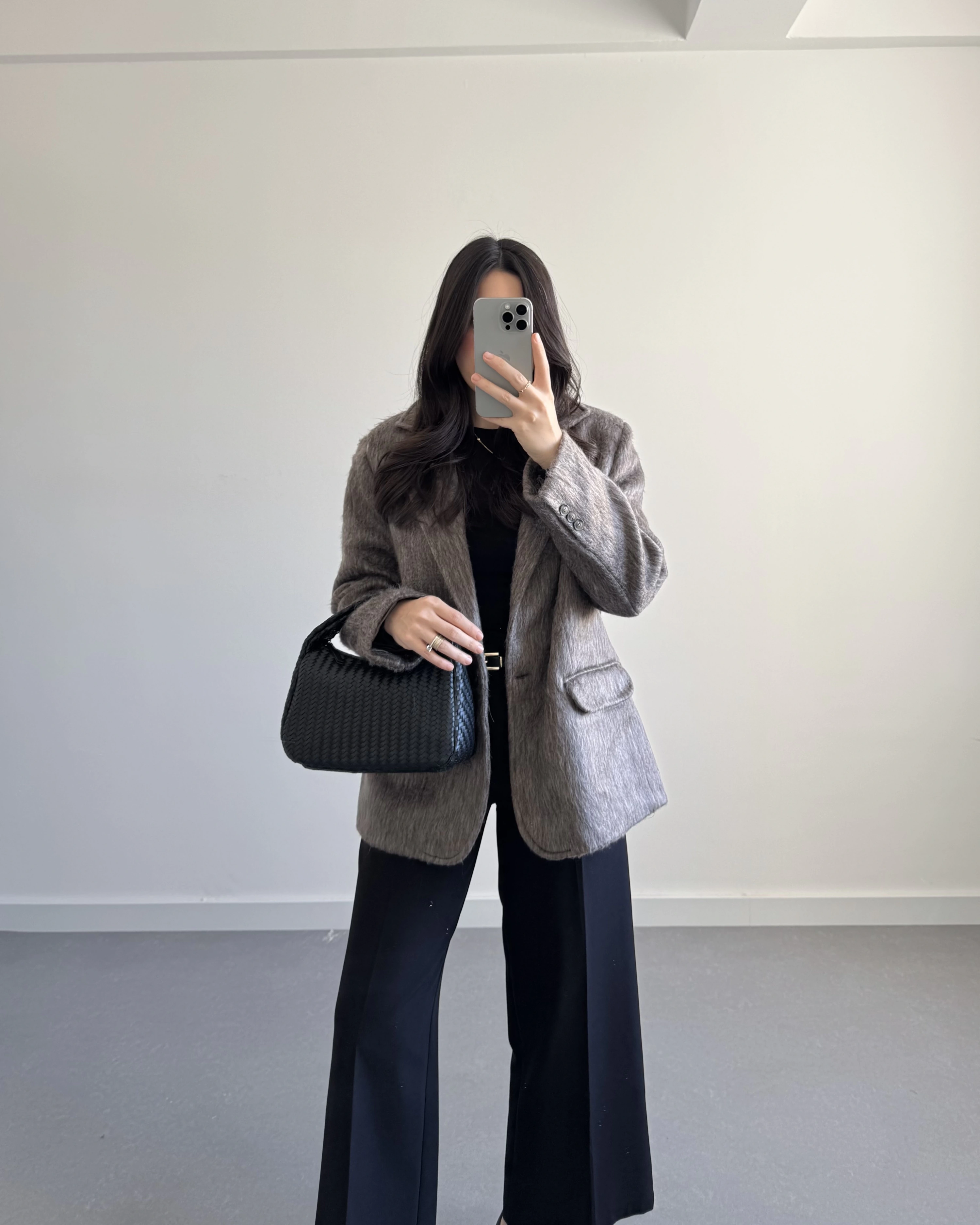 GRİ - KAHVE SAKALLI BLAZER CEKET