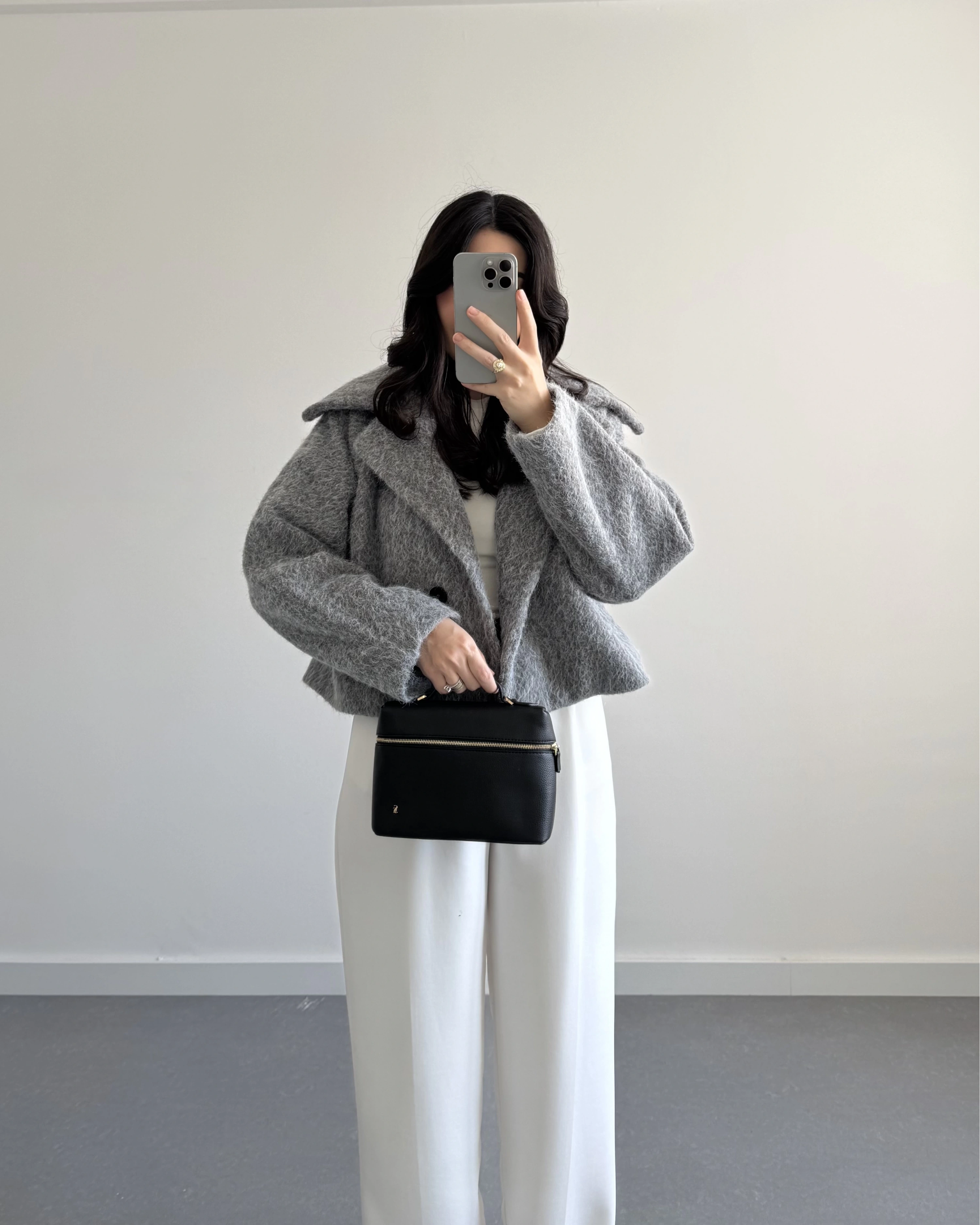 GRİ KAŞE SAKALLI CEKET