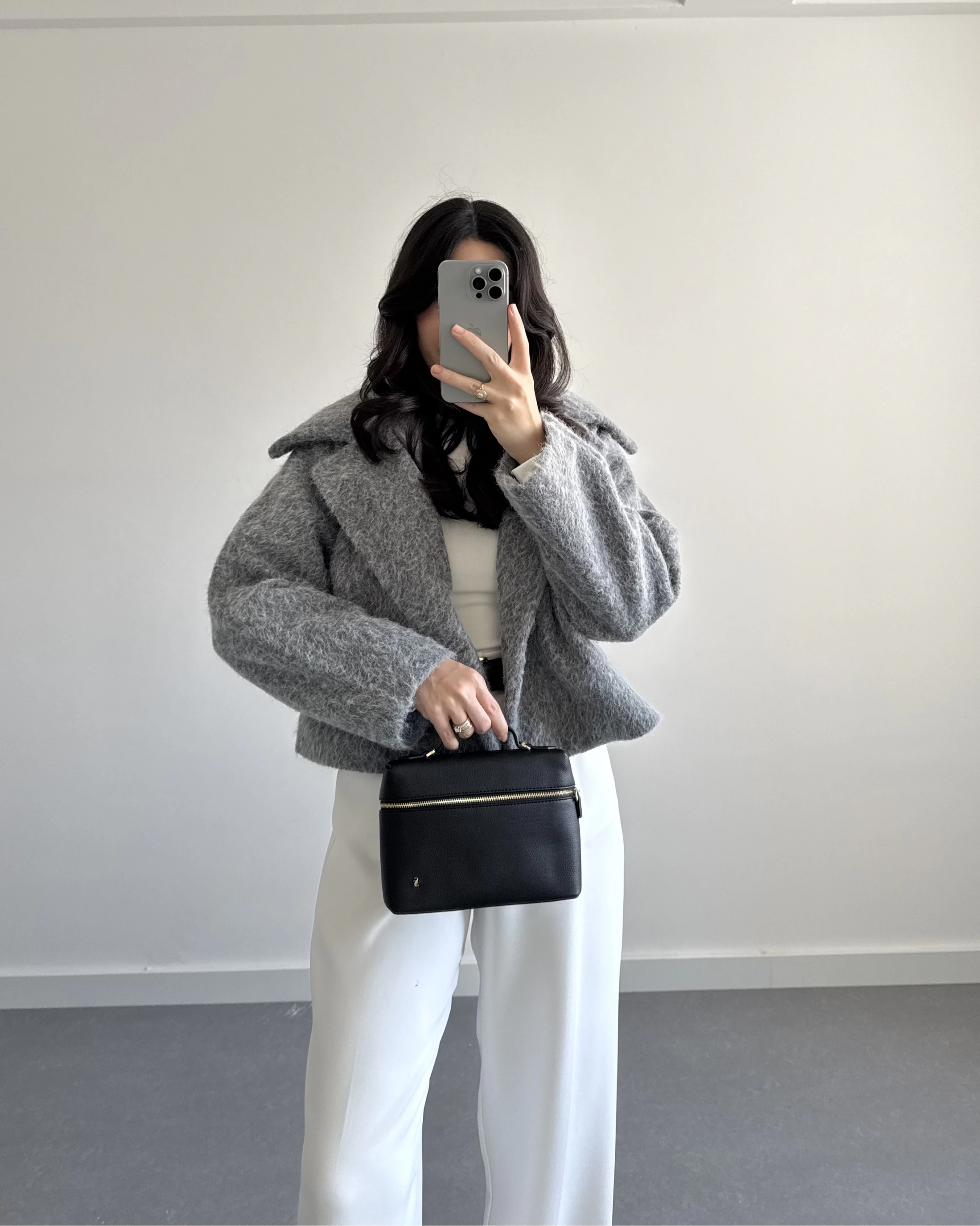 GRİ KAŞE SAKALLI CEKET