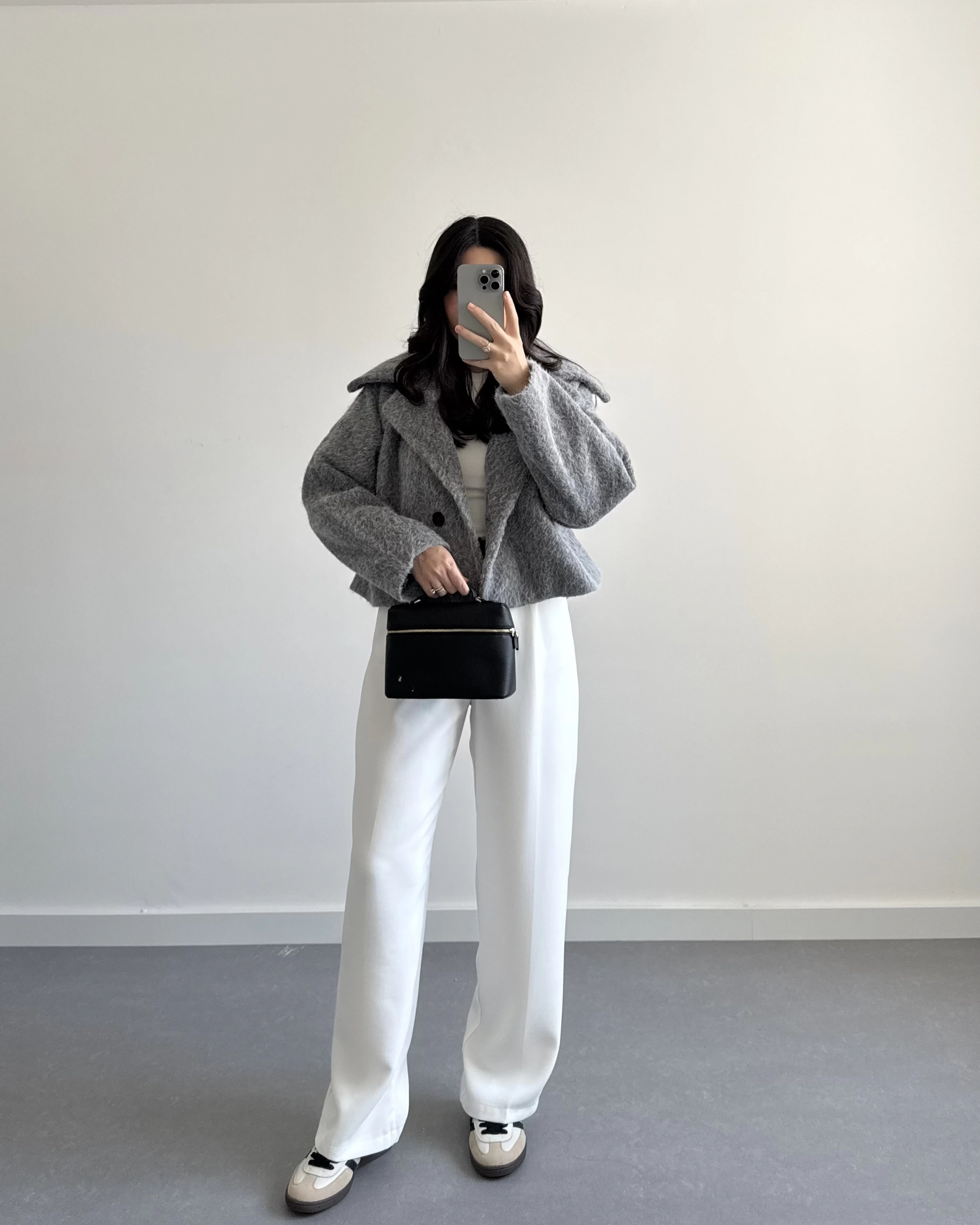 GRİ KAŞE SAKALLI CEKET