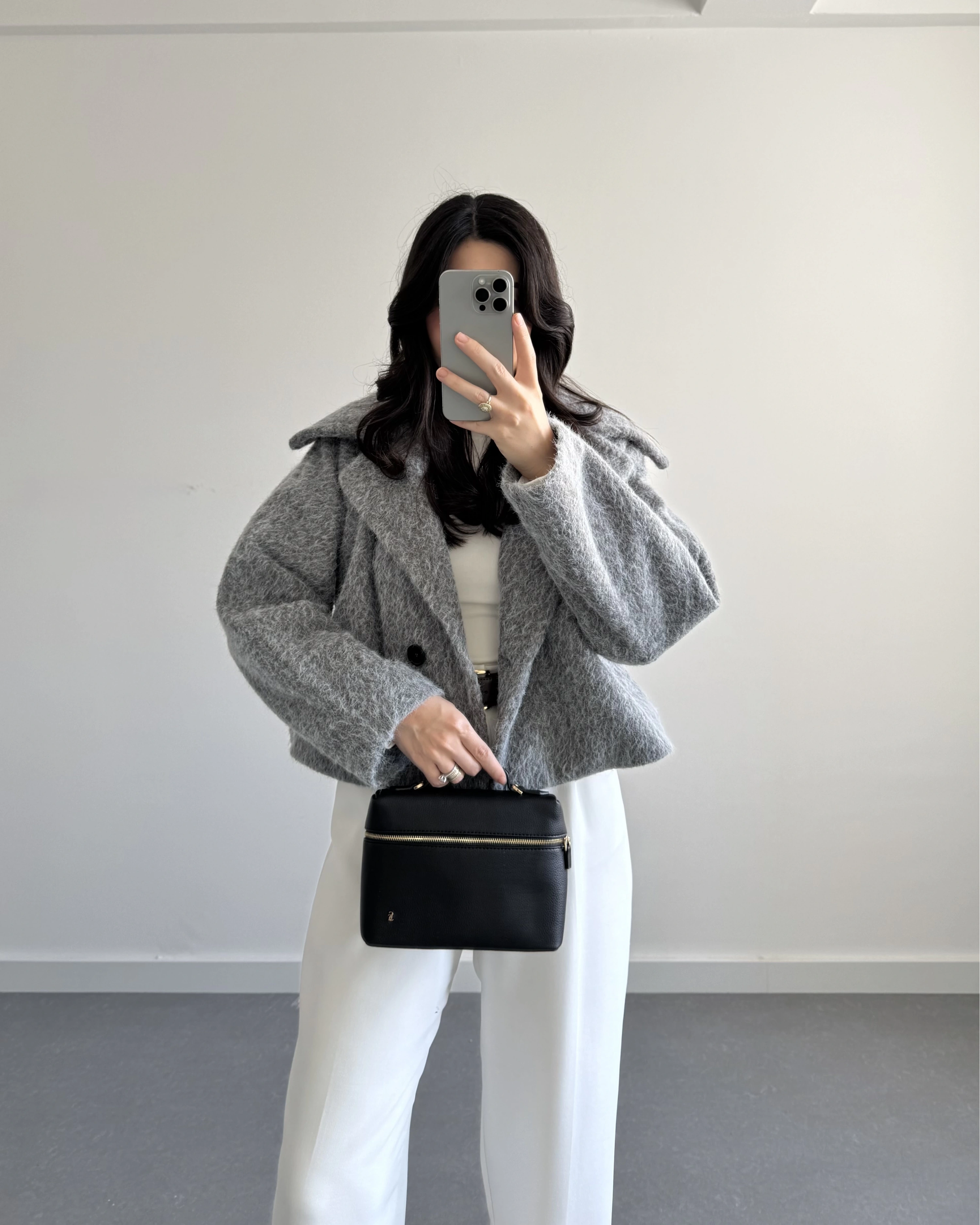 GRİ KAŞE SAKALLI CEKET