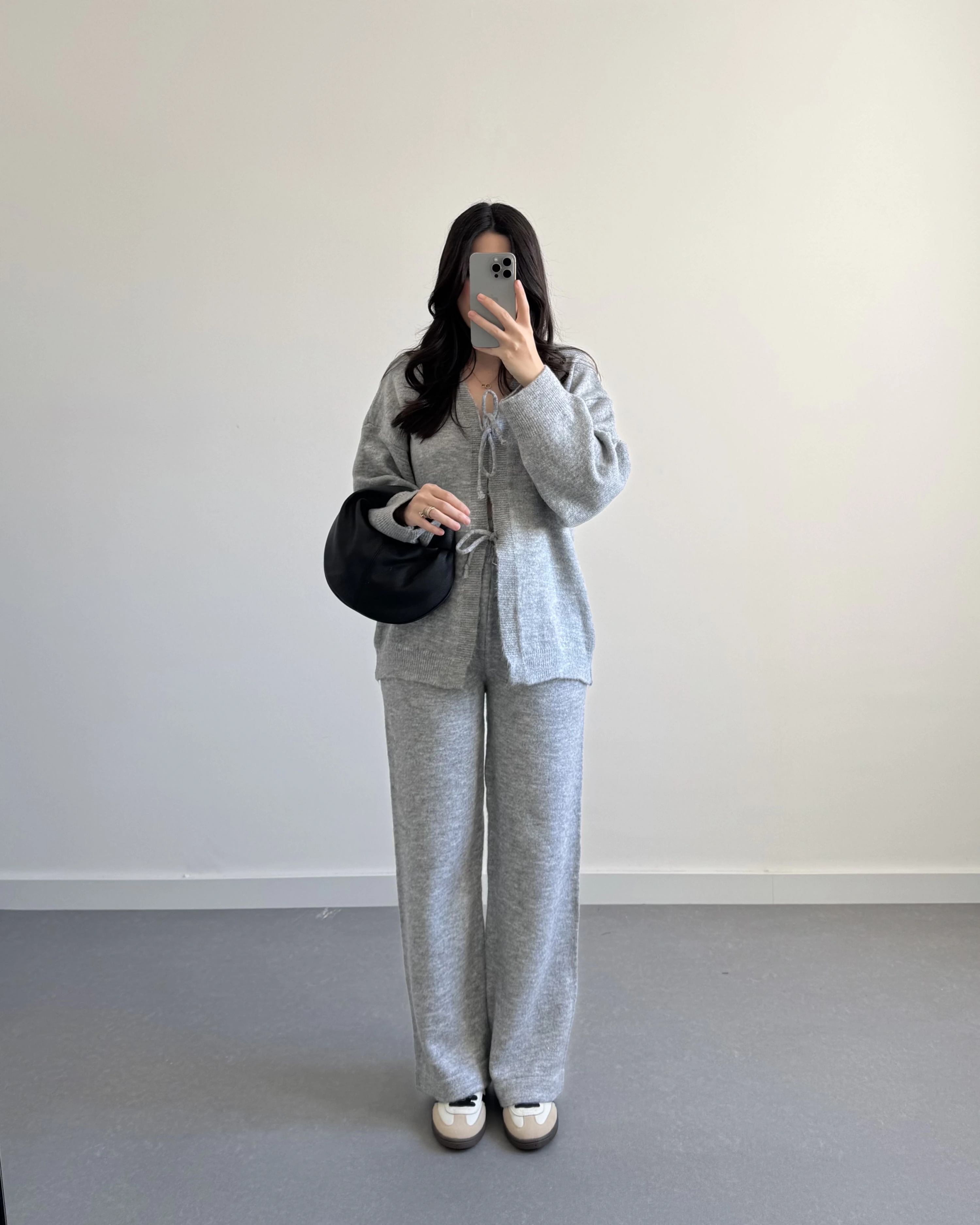 GRİ ÖNÜ BAĞLAMALI PİNTEREST TAKIM