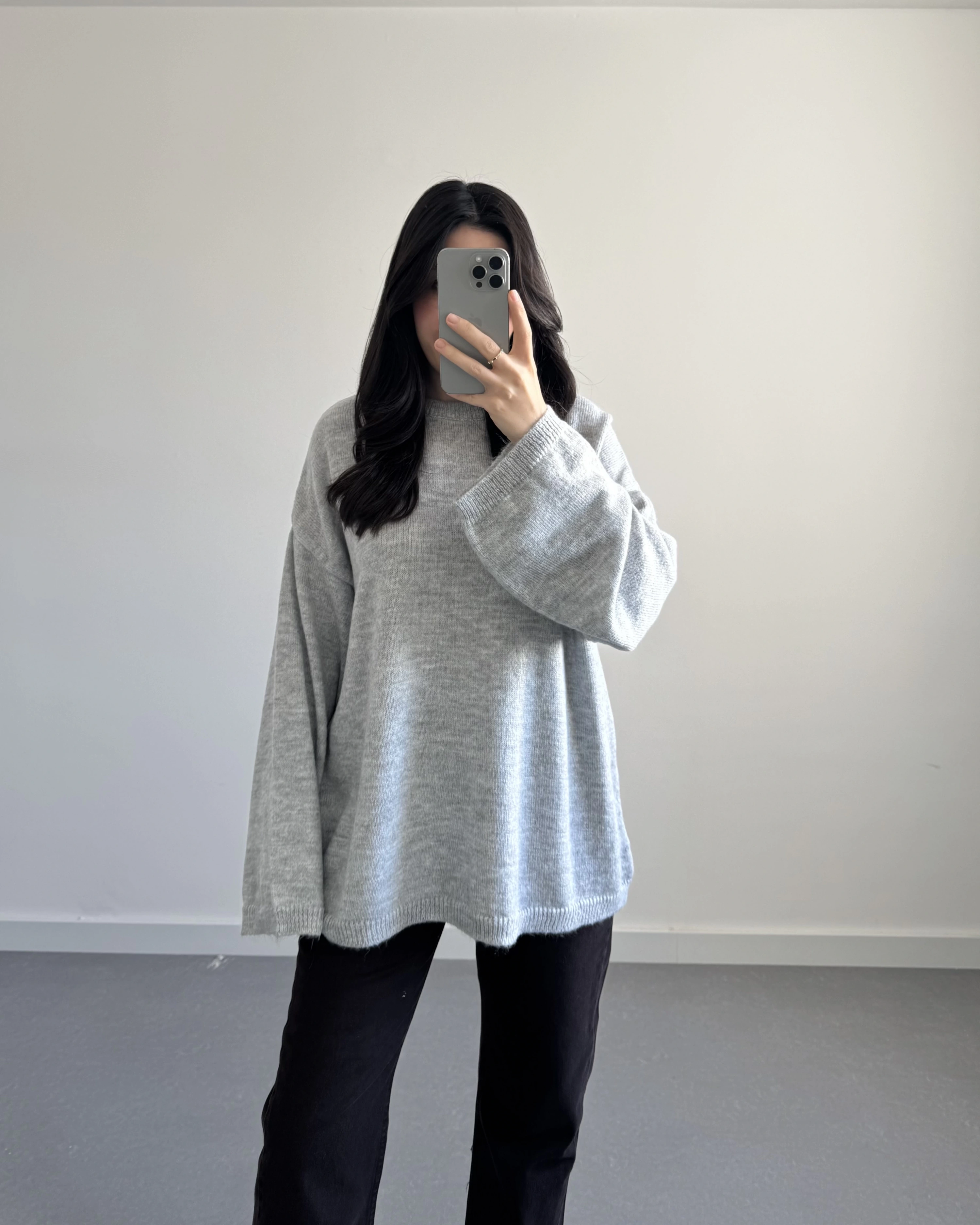 GRİ PİNTEREST KAZAK