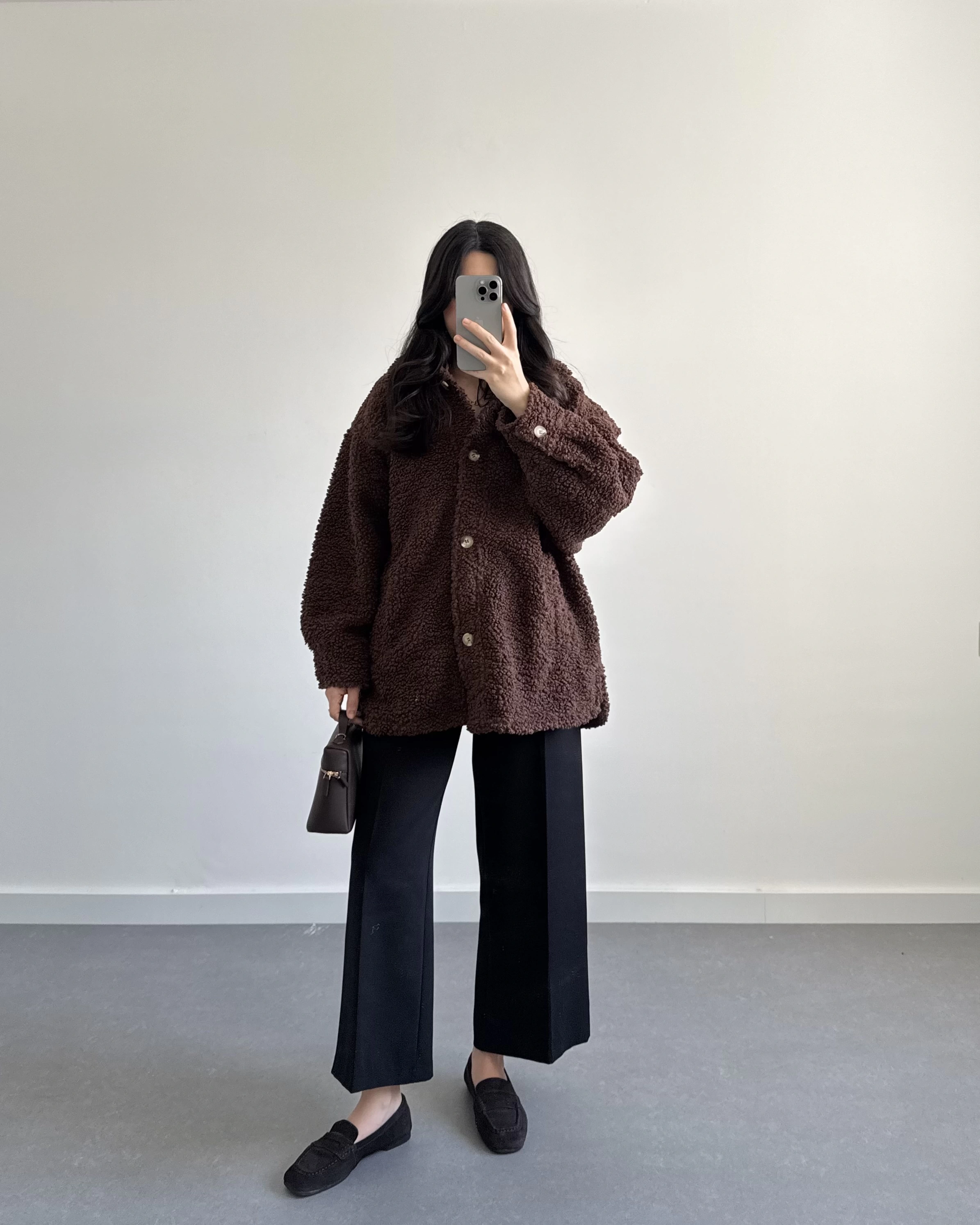 H&M PİNTEREST TEDDY MONT ACI KAHVE